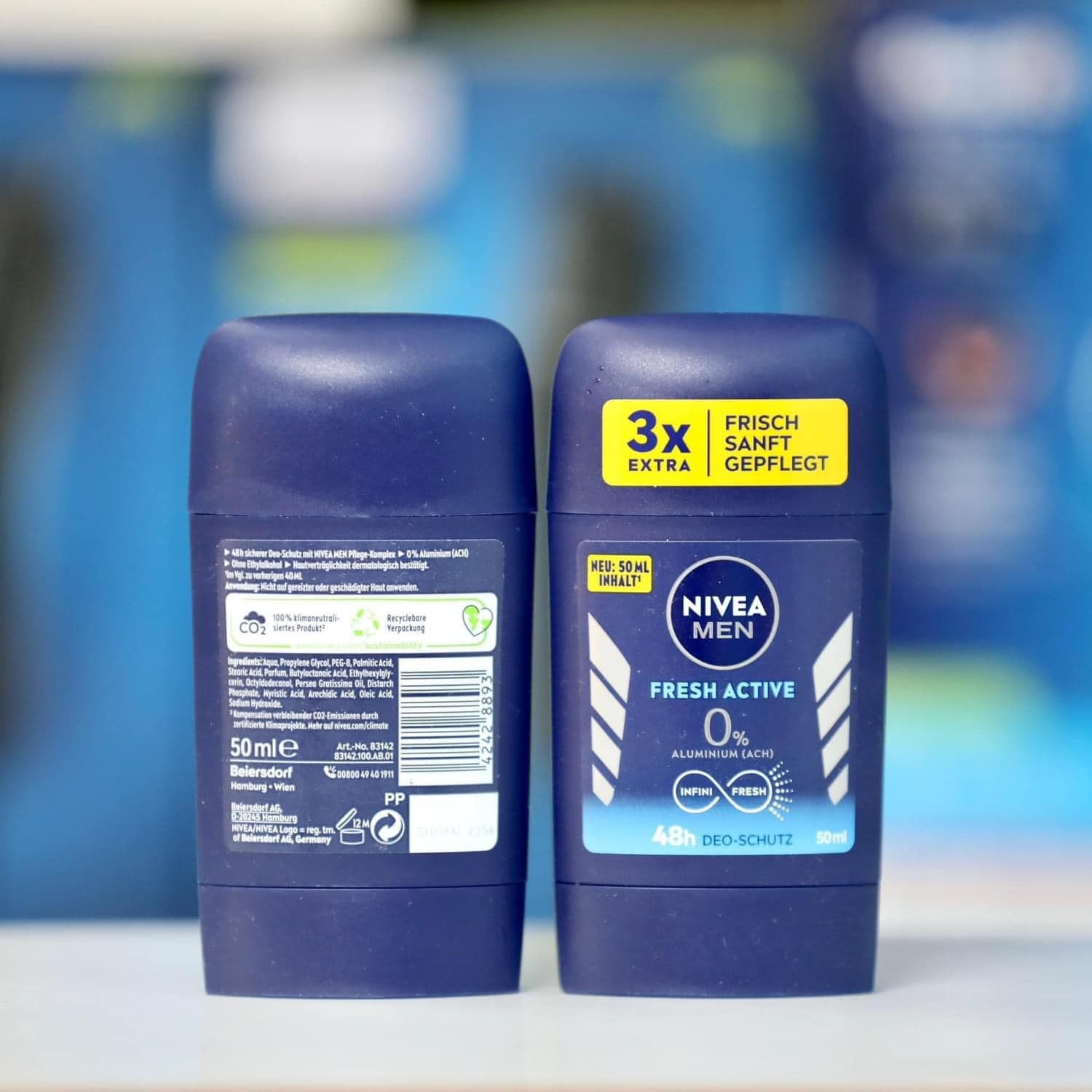Lăn nách nam dạng sáp Nivea Men 0% Aluminium, 50ml