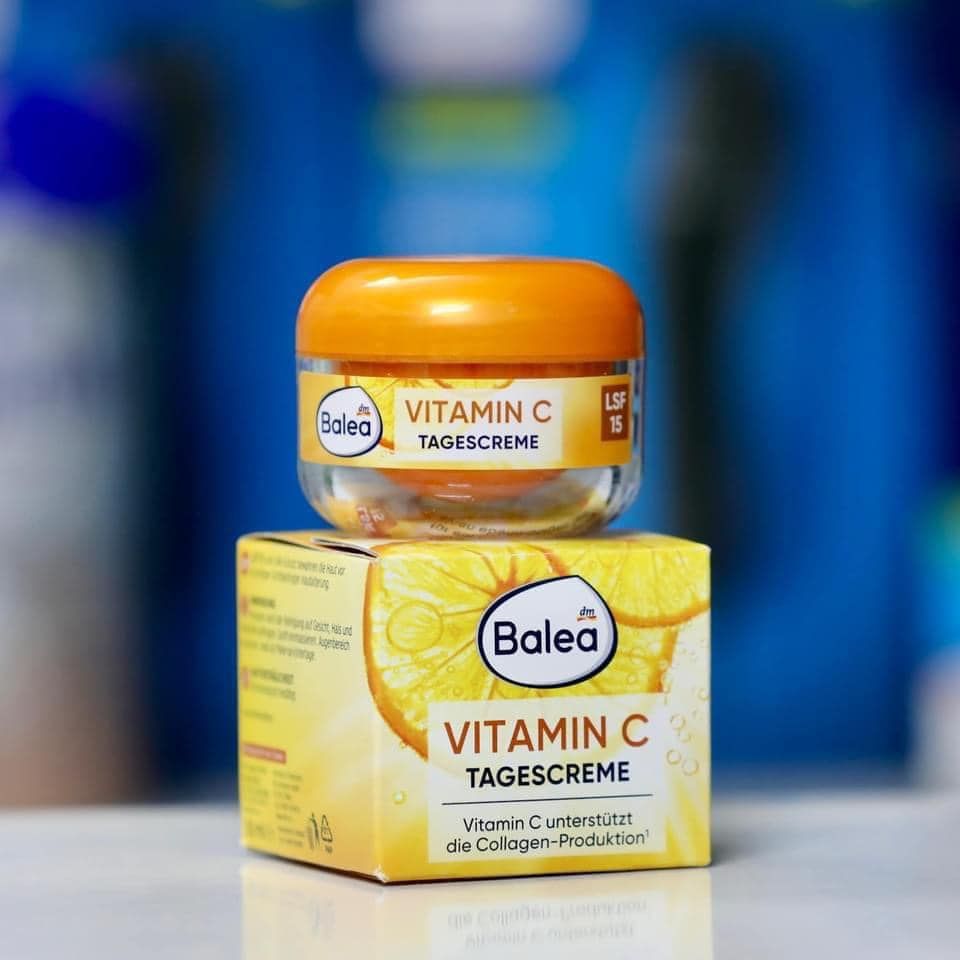 Kem Dưỡng Da Balea Vitamin C Giúp Da Trắng Sáng, Đều Màu, 50ml