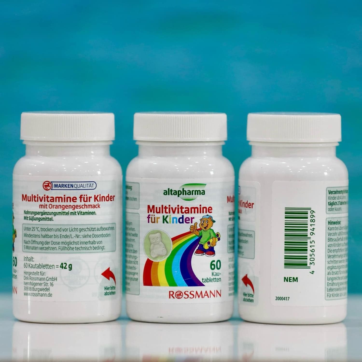 VITAMIN TỔNG HỢP CHO BÉ ALTAPHARMA MULTIVITAMIN FÜR KINDER lọ 60 viên