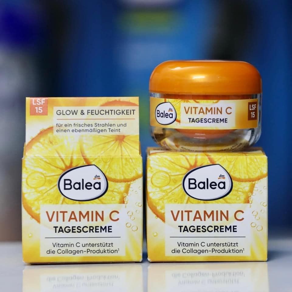 Kem Dưỡng Da Balea Vitamin C Giúp Da Trắng Sáng, Đều Màu, 50ml