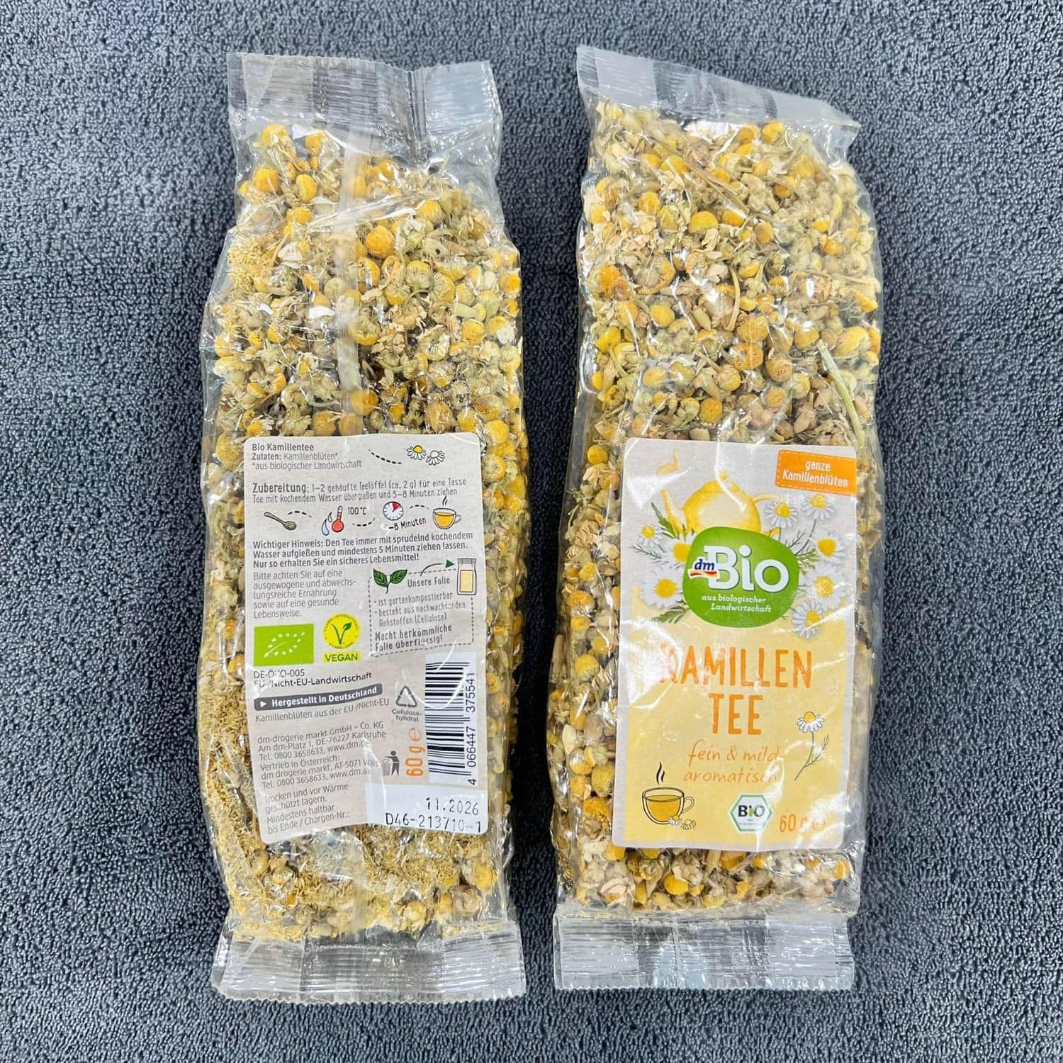Trà hoa cúc nguyên bông đựng trong túi bóng, gói 60g