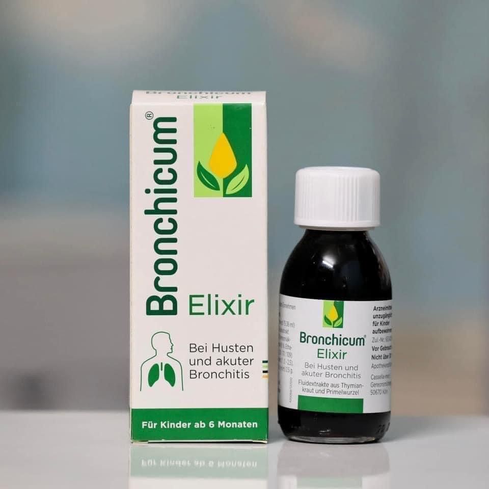 Siro ho trị viêm phế quản, viêm hô hấp, bổ phổi Bronchium, chai 100ml