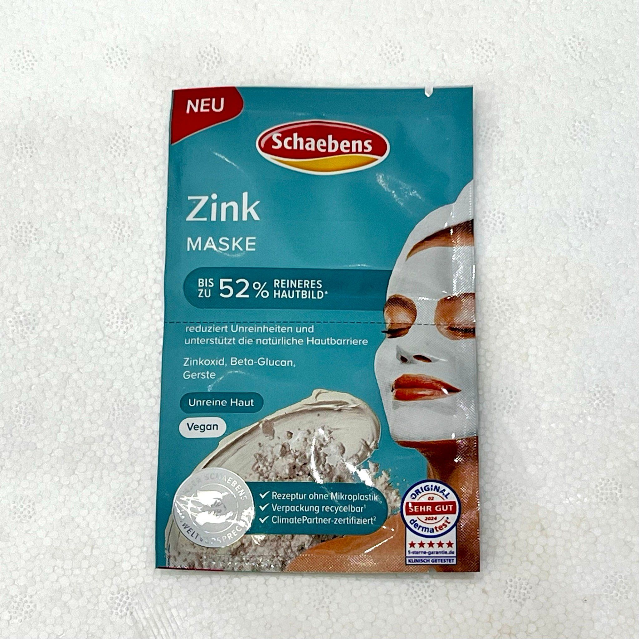 Mặt nạ làm sạch da Schaebens Zink – Công thức thuần chay, hỗ trợ da sáng mịn