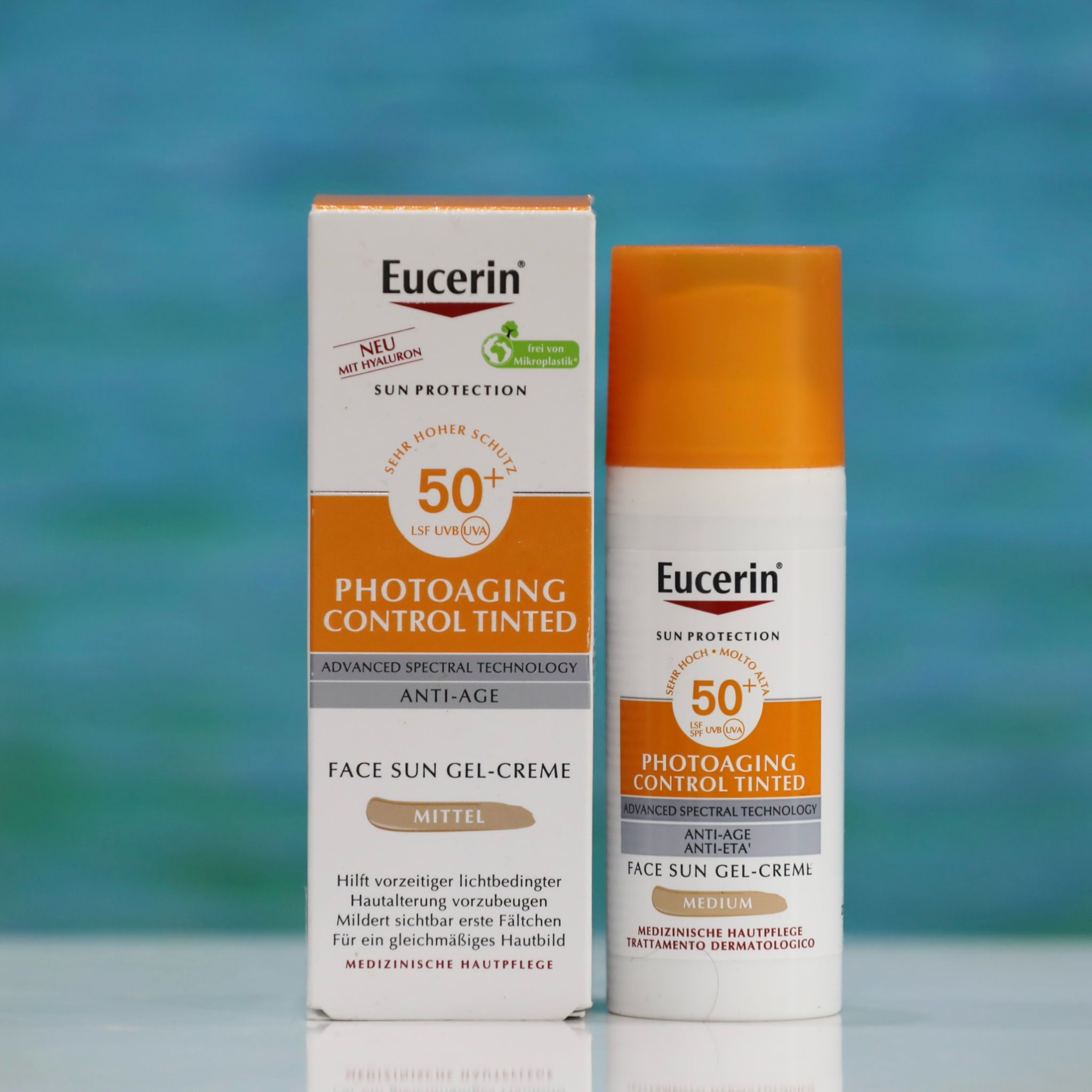 Kem chống nắng Eucerin Photoaging Control tinted Sun gel - cream Medium, 50ml