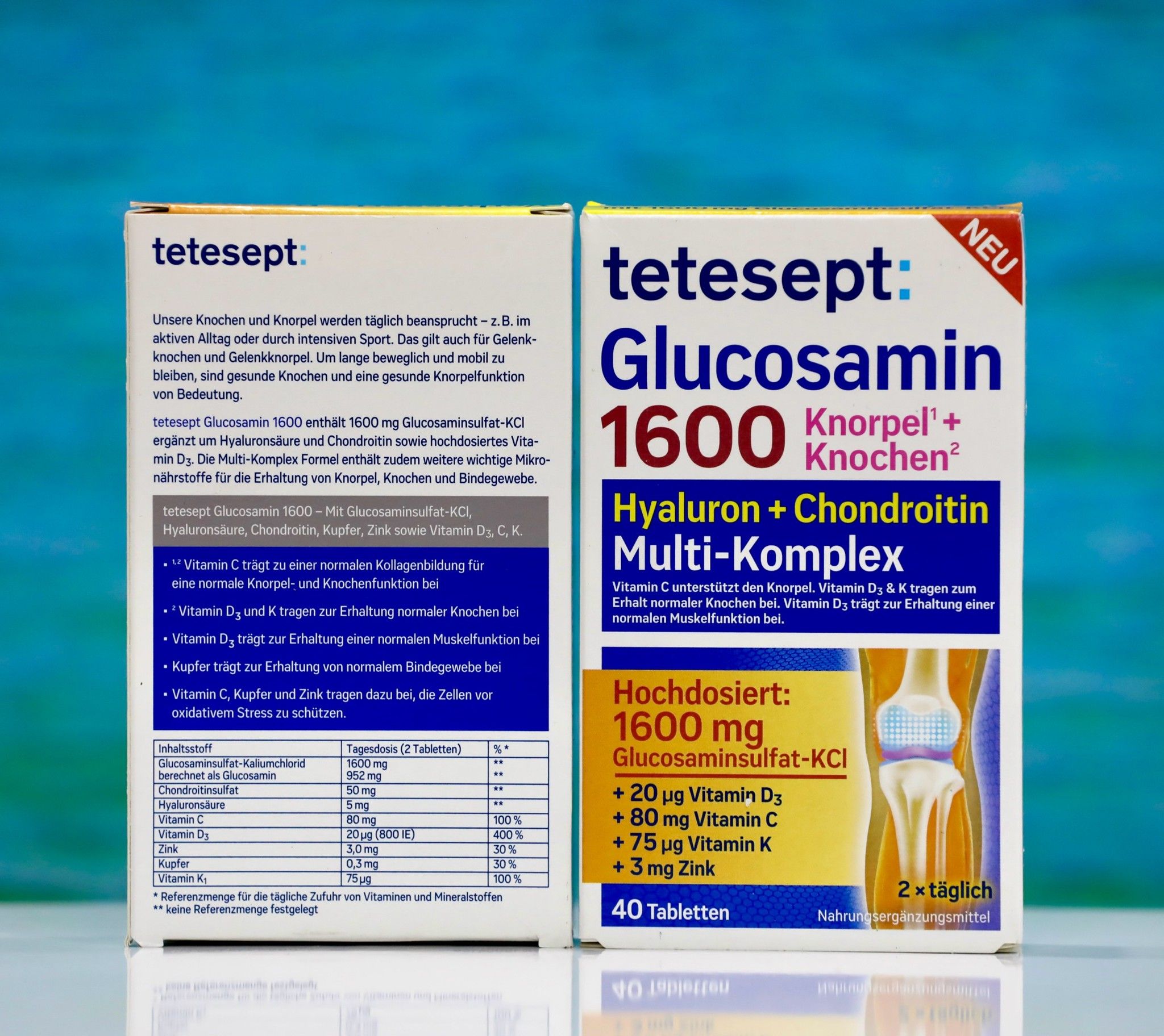 Viên uống Glucosamin 1600 của hãng Tetesept, hộp 40 viên