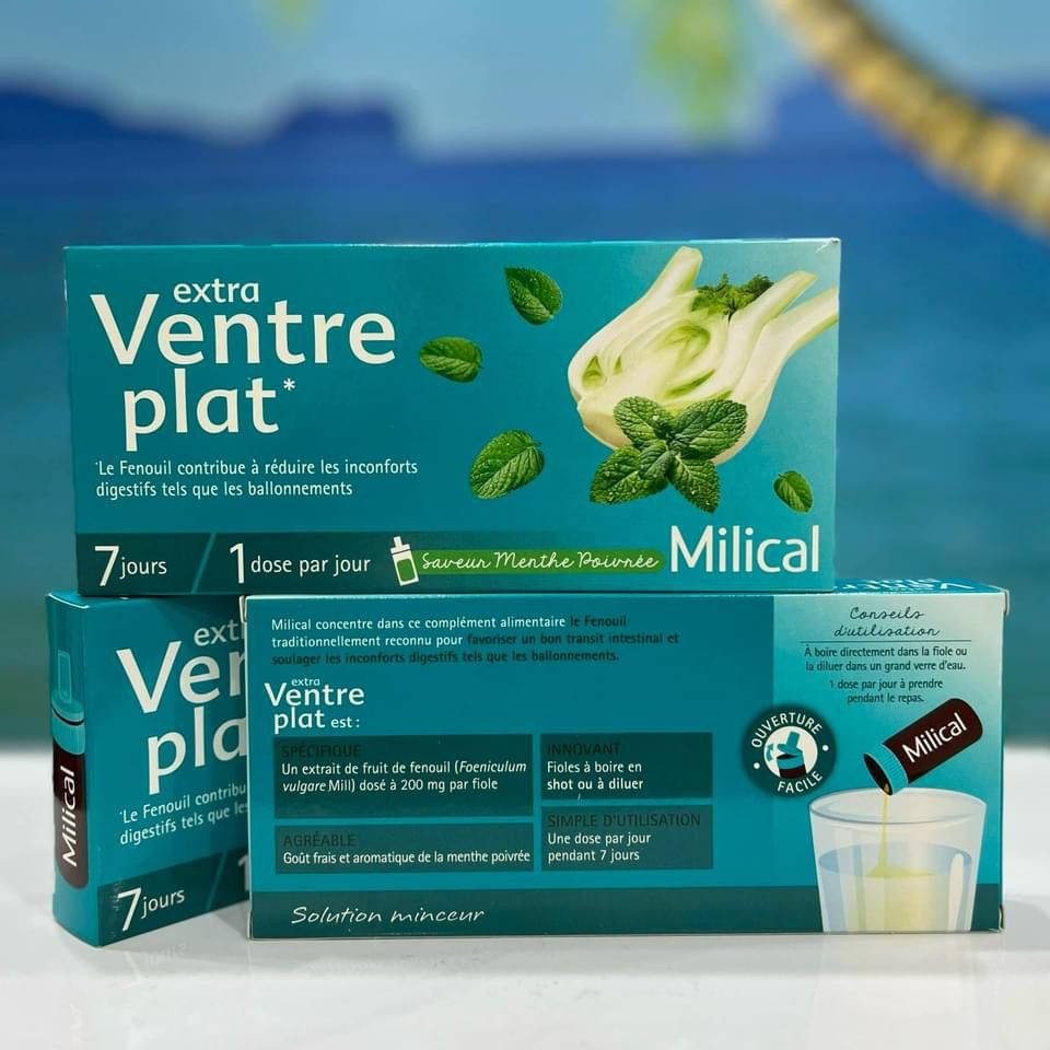 Thải độc Ventre plat xanh, hộp 7 ống