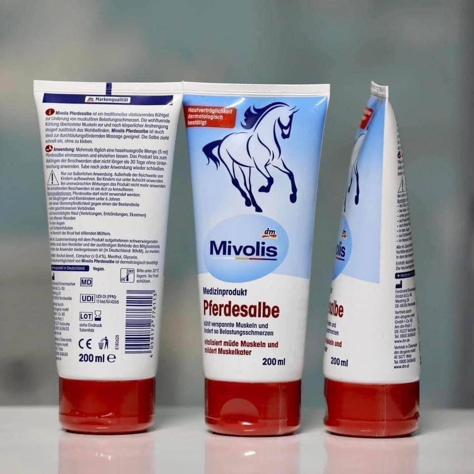 Tuýp cao ngựa xoa bóp giảm đau Mivolis 200ml