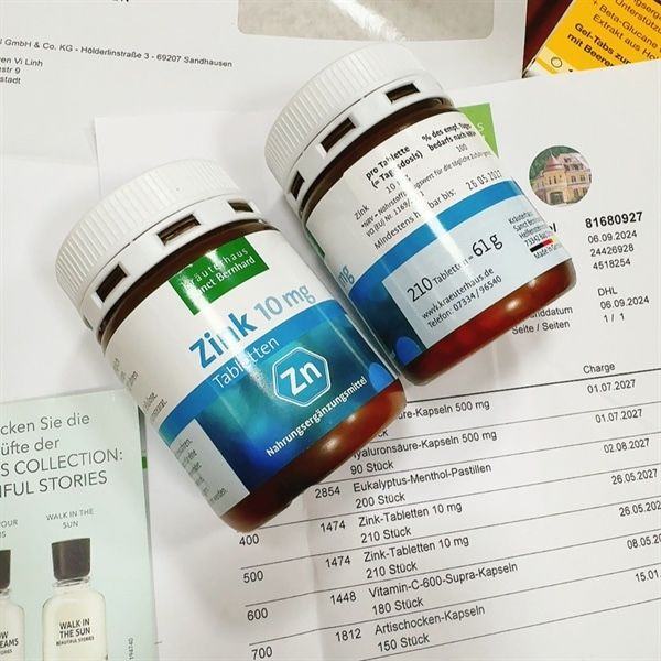 Viên Uống Bổ Sung Kẽm Krauterhaus Sanct Bernhard Zink 10mg – Hỗ Trợ Cơ Thể Khỏe Mạnh Từ Bên Trong