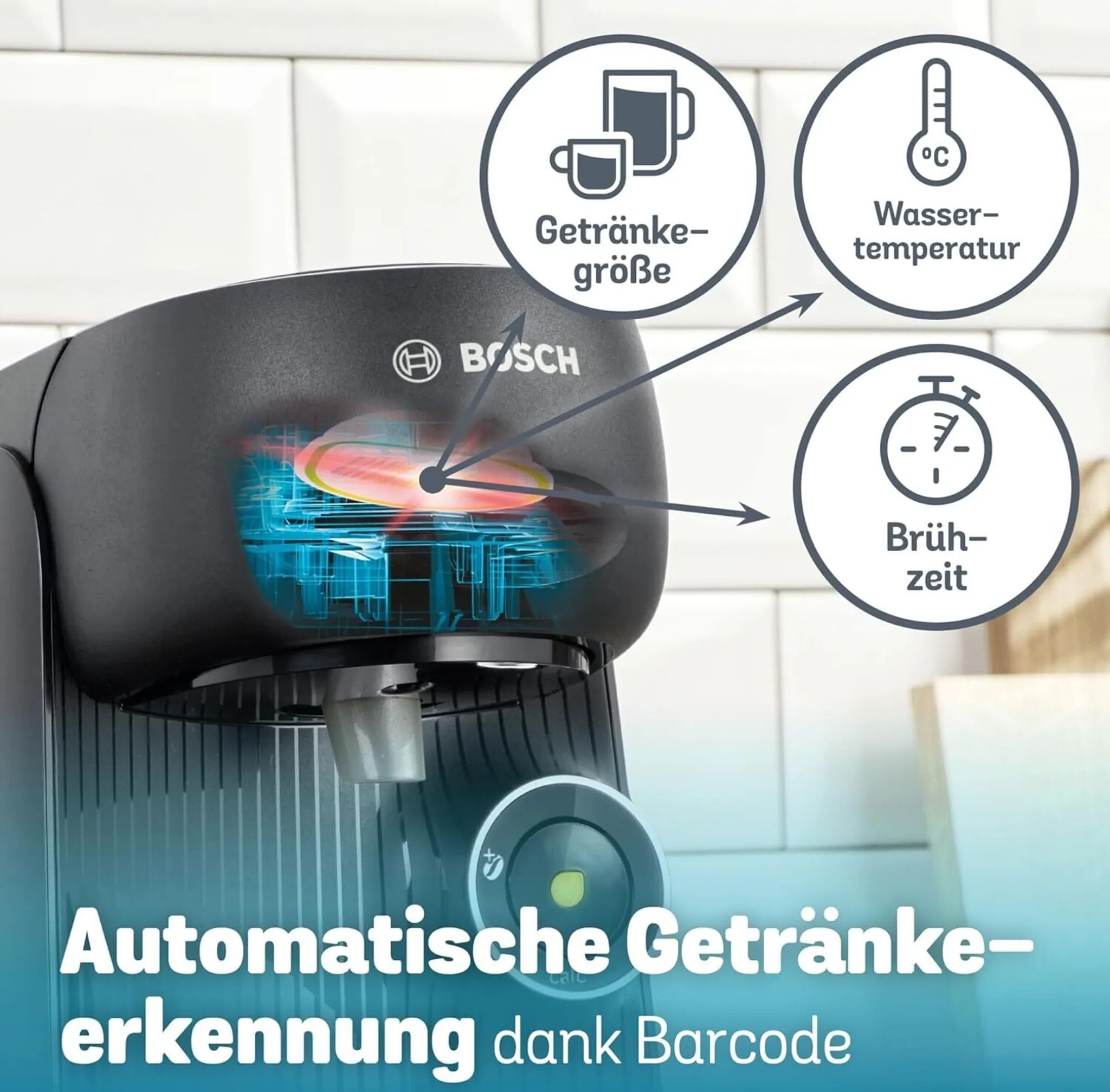 Máy Pha Cà Phê Viên Nén Bosch Tassimo Finesse TAS162E - Thiết Kế Gọn Gàng, Pha Nhanh, Vị Chuẩn Quán