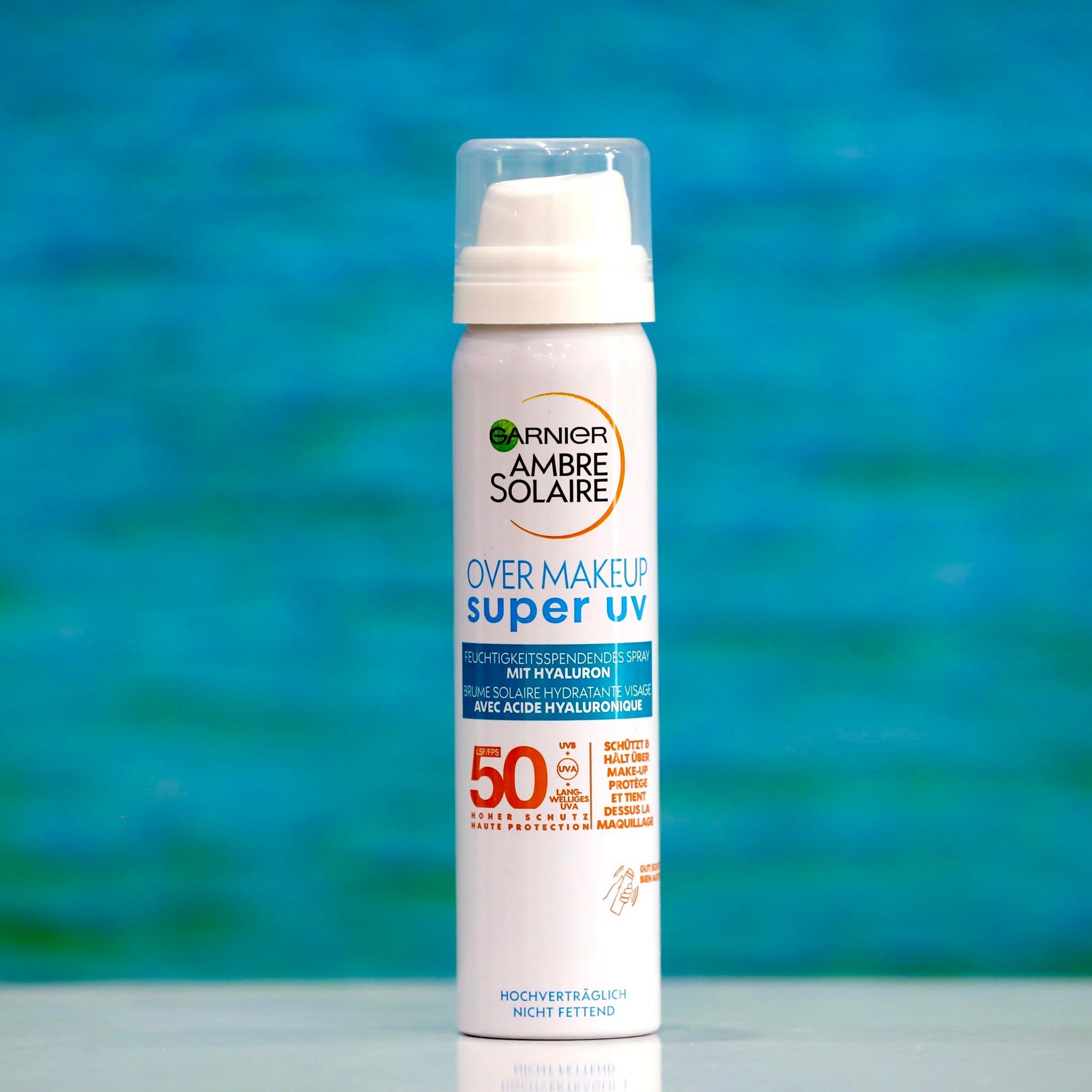 Xịt Chống Nắng Garnier Super UV SPF50 – Dạng Xịt Cho Mặt, Dùng Trên Lớp Trang Điểm