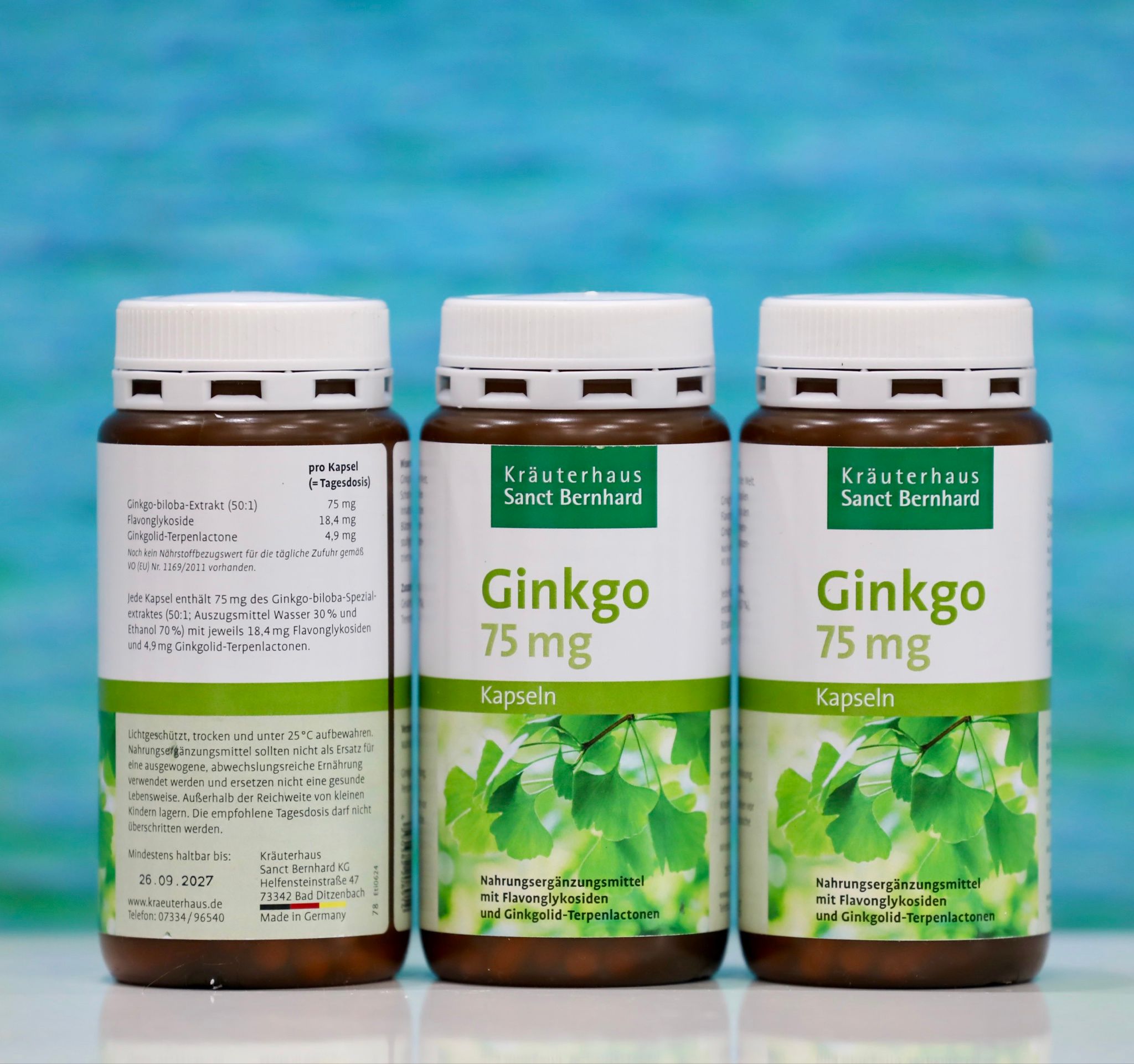 Viên Uống Bổ Não Sanct Bernhard Ginkgo Kapseln 75mg, 240 Viên, Made in Germany