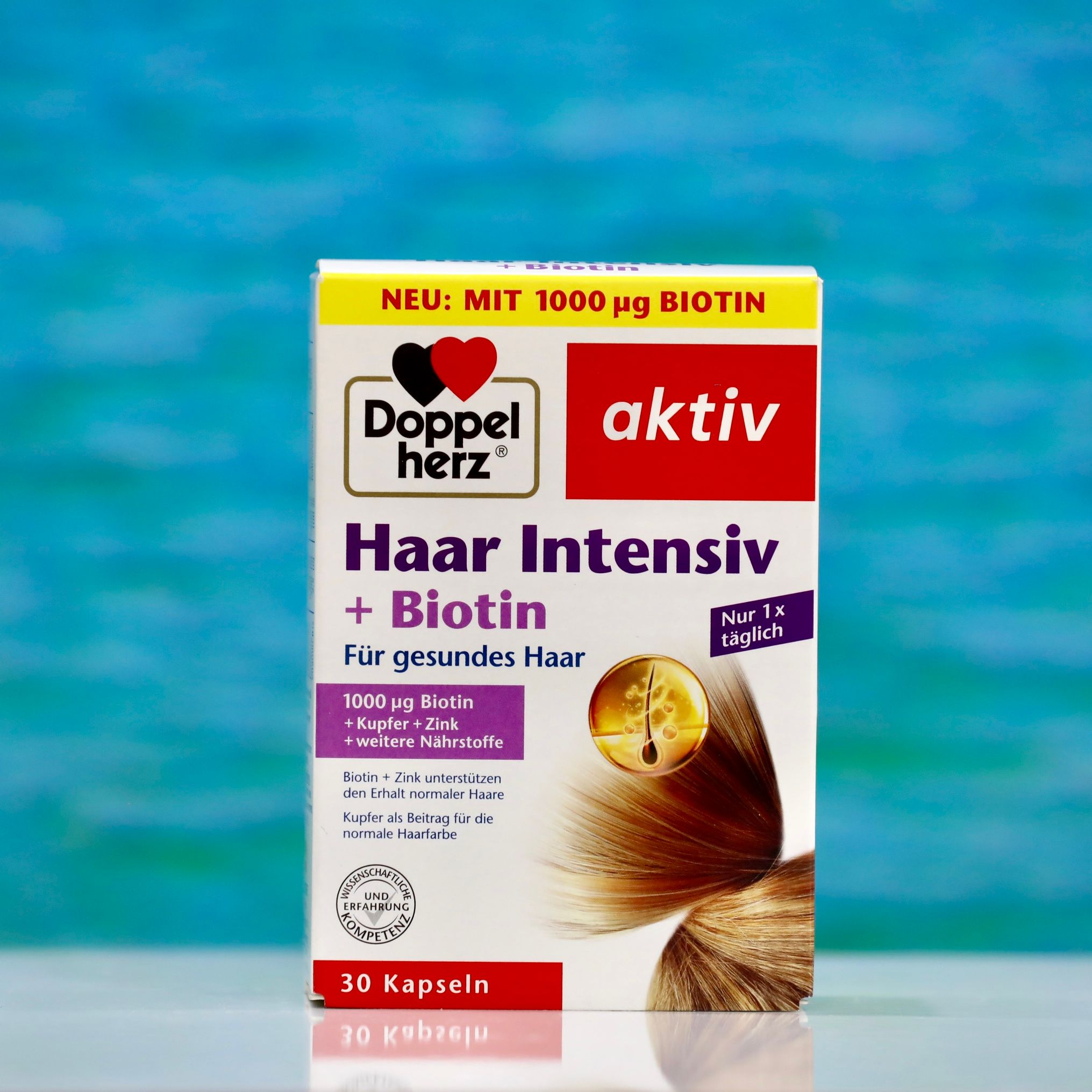 Viên uống bổ sung Biotin chăm sóc tóc Doppelherz Haar Intensiv – Đức – Hộp 30 viên