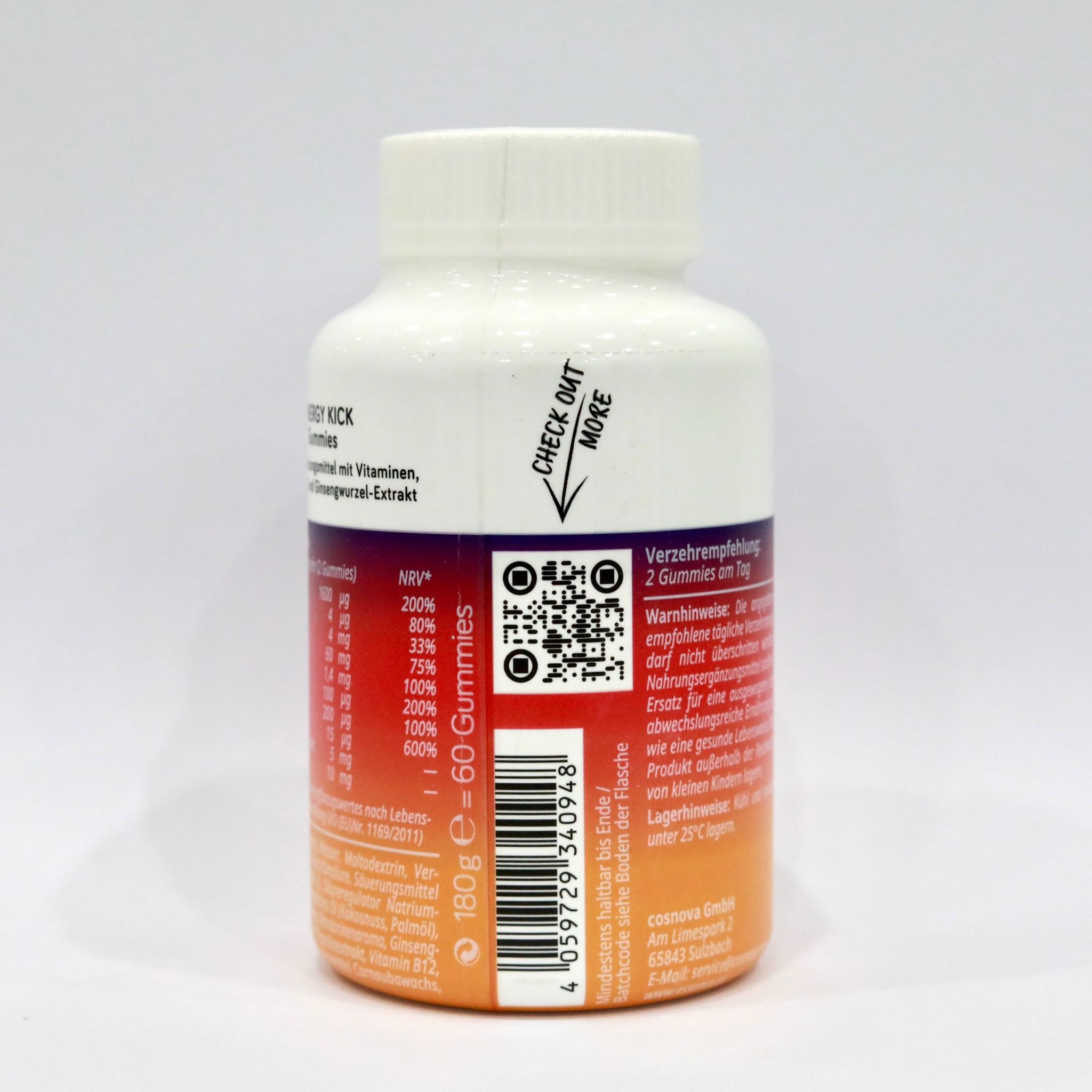 Vitamin Tổng Hợp Tăng Năng Lượng ENERGY KICK BY ESSENCE Dạng Kẹo Dẻo, hộp 60 viên
