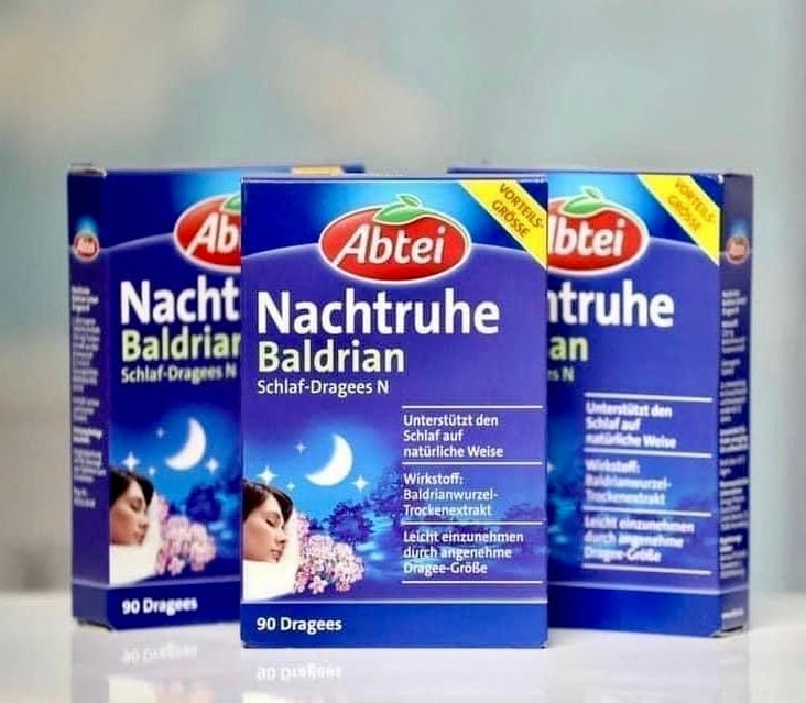 Viên uống ngủ ngon THẢO DƯỢC Abtei baldrian hộp xanh 90v