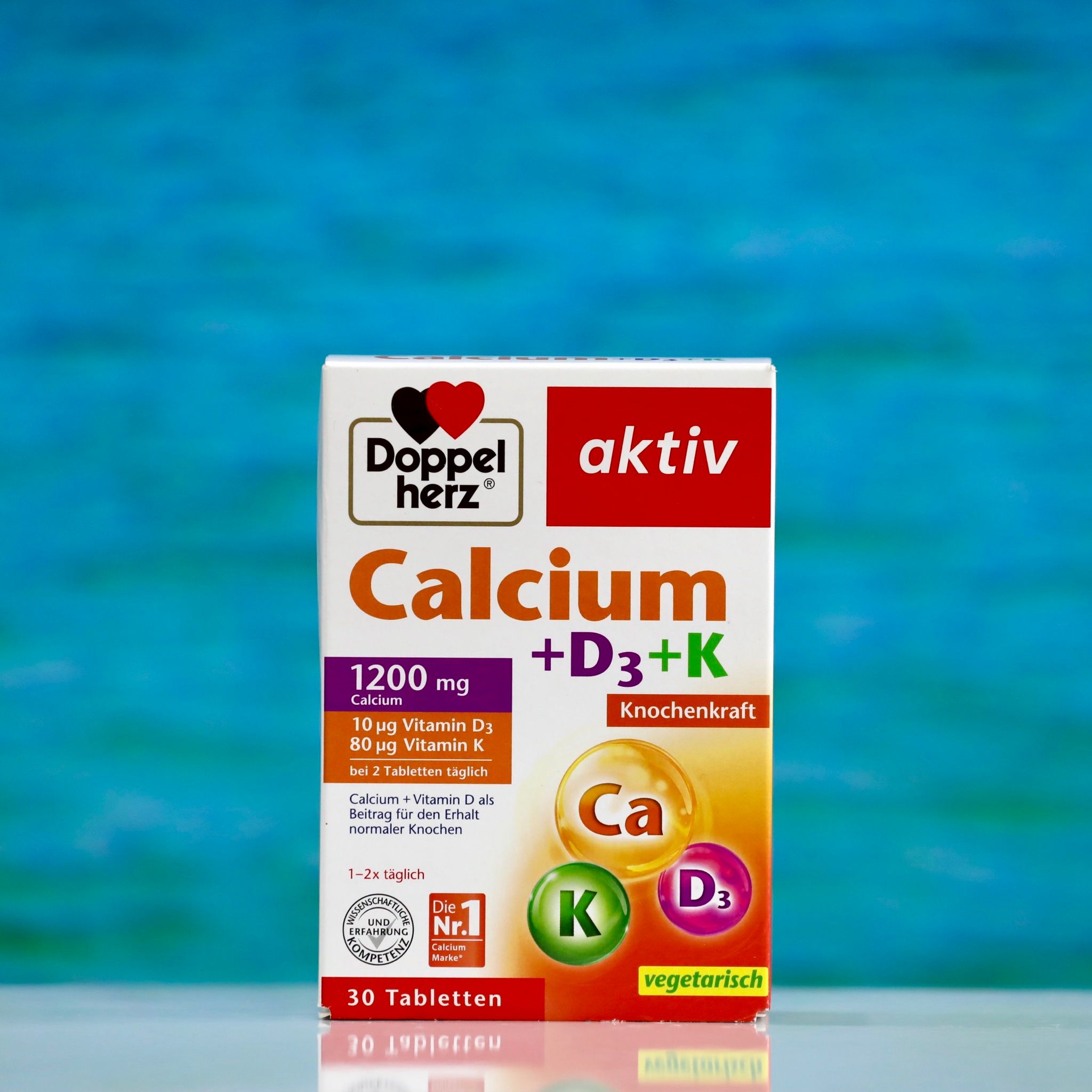 Viên uống Doppelherz Calcium + D3 + K - Hỗ trợ bổ sung canxi và vitamin