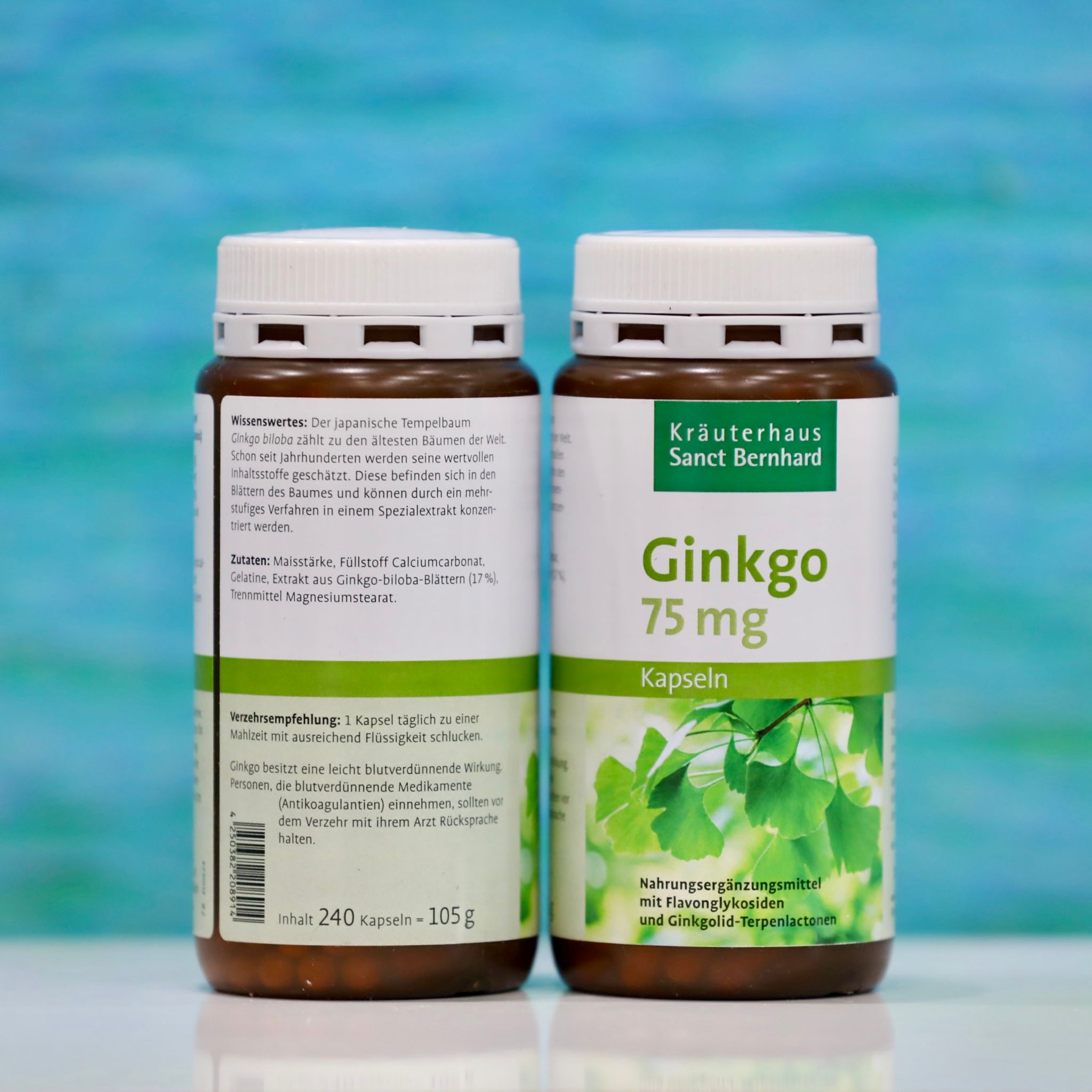 Viên Uống Bổ Não Sanct Bernhard Ginkgo Kapseln 75mg, 240 Viên, Made in Germany