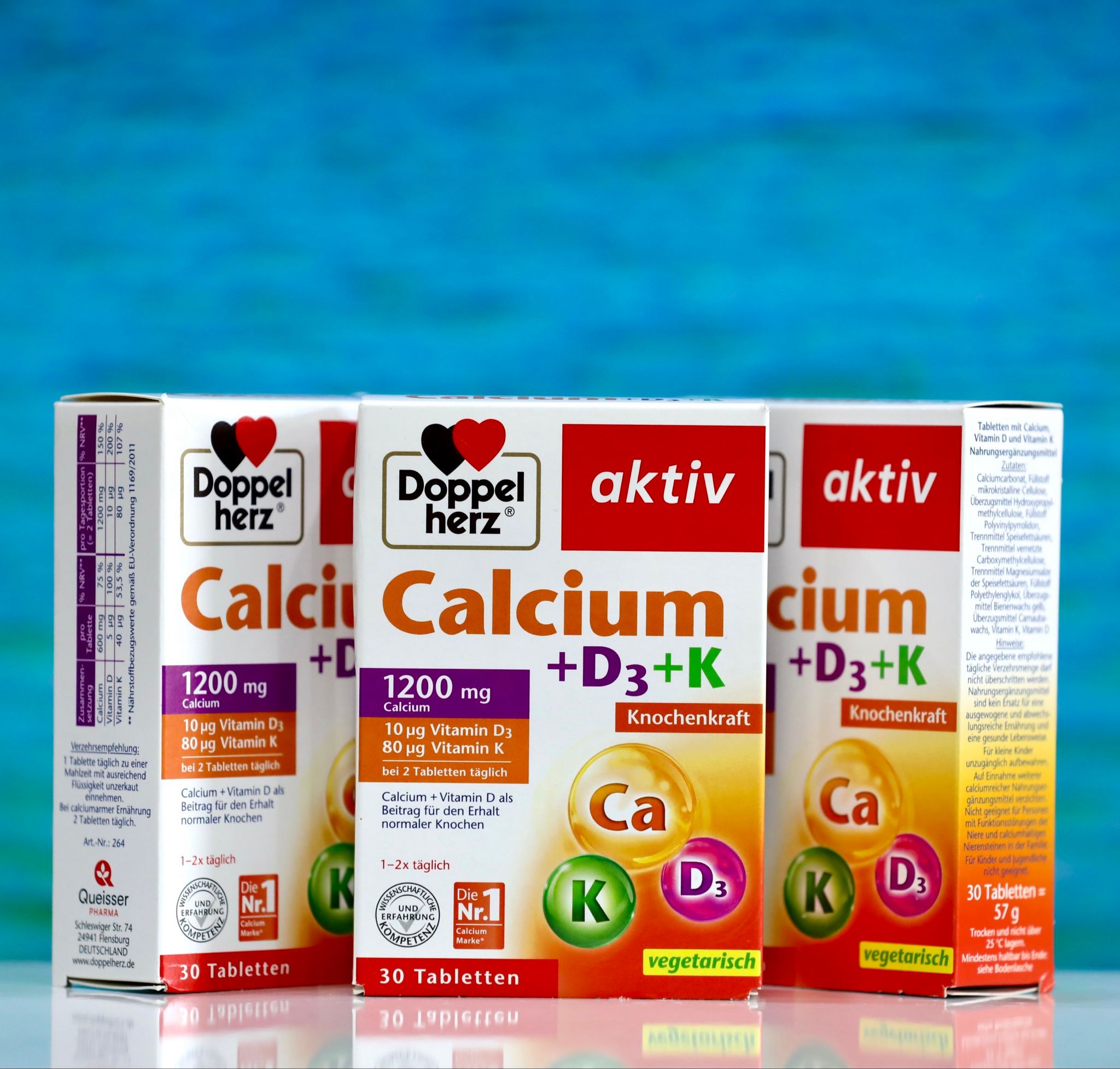 Viên uống Doppelherz Calcium + D3 + K - Hỗ trợ bổ sung canxi và vitamin