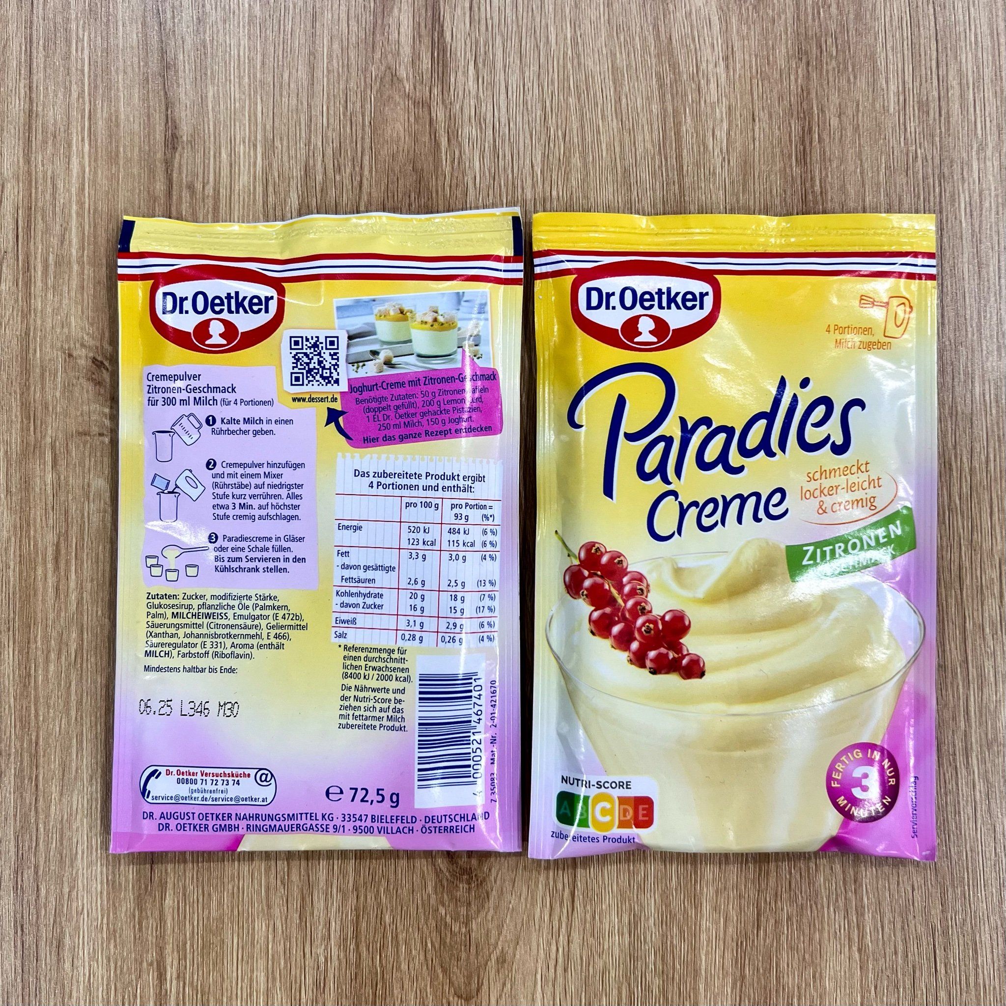 Bột làm váng sữa Paradies Cream, gói 72,5g