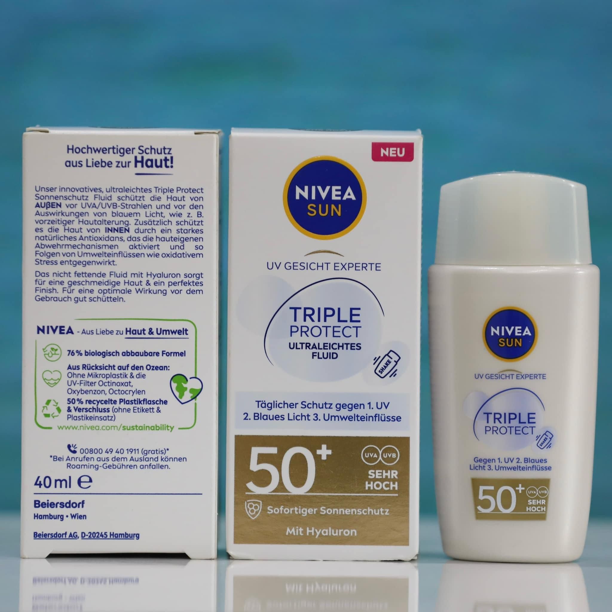 Kem chống nắng Dưỡng Da Nivea Triple Protect - LSF50, 40ml