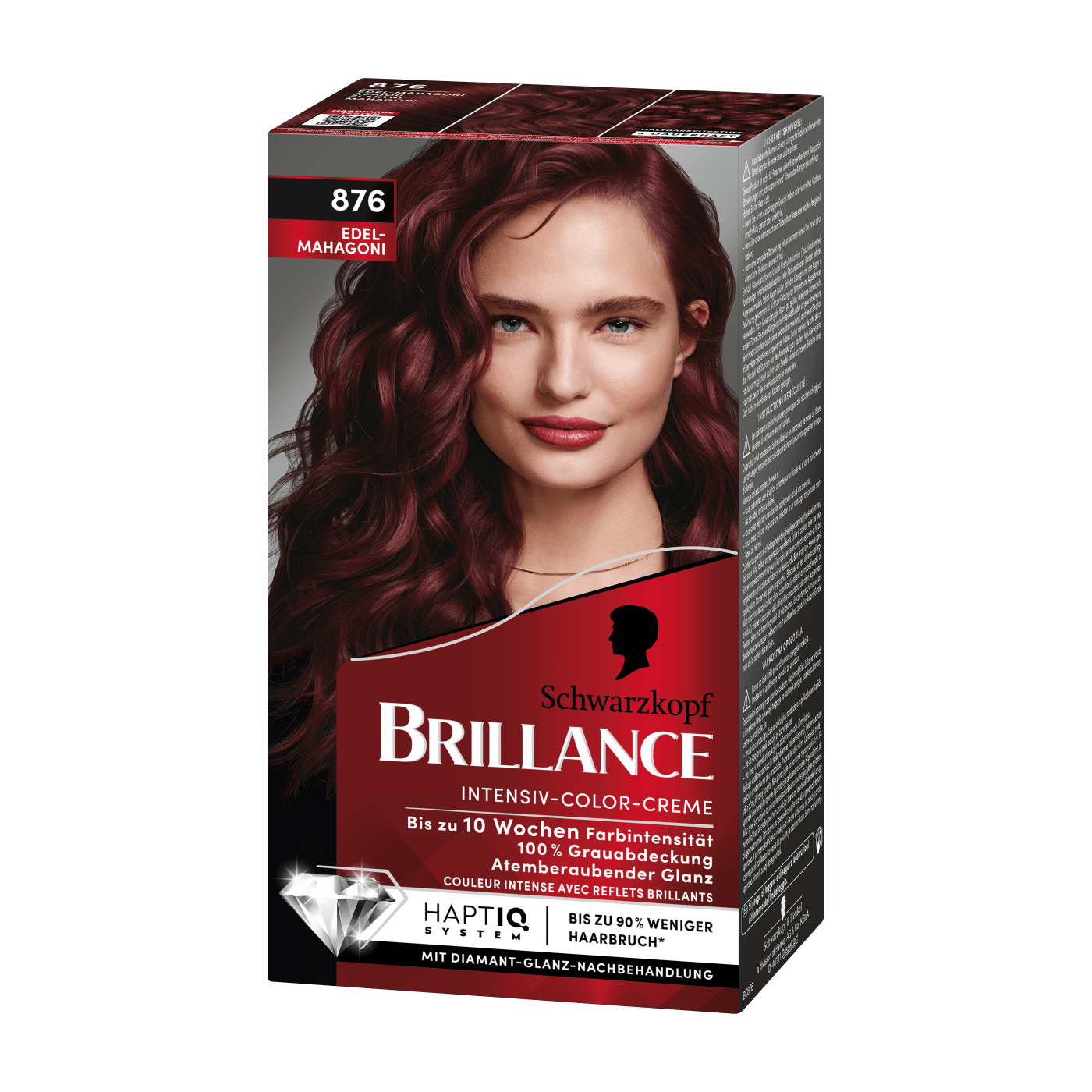  Thuốc nhuộm tóc số 876: Màu gỗ gụ, Brillance của hãng Schwarzkopf 