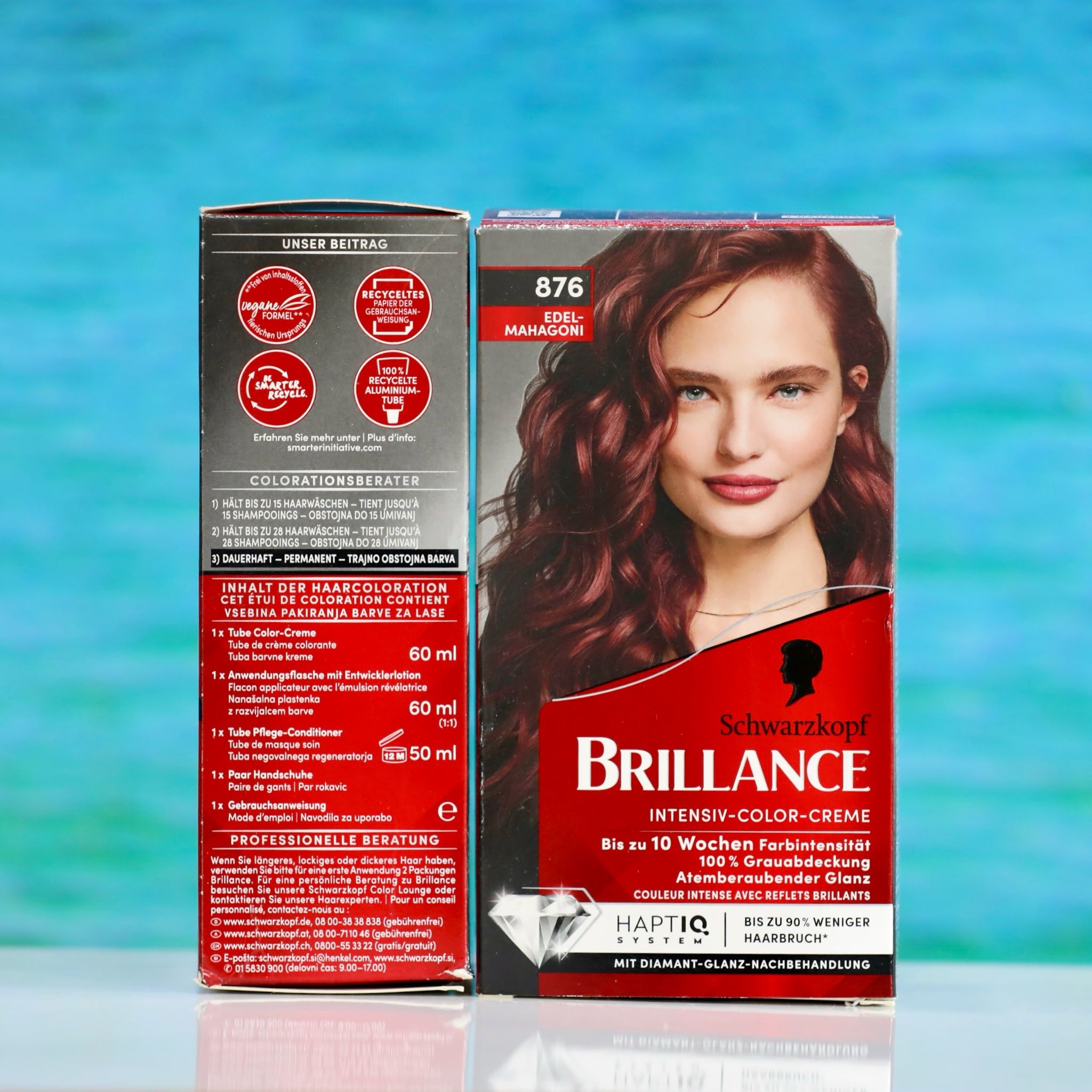 Thuốc nhuộm tóc số 876: Màu gỗ gụ, Brillance của hãng Schwarzkopf