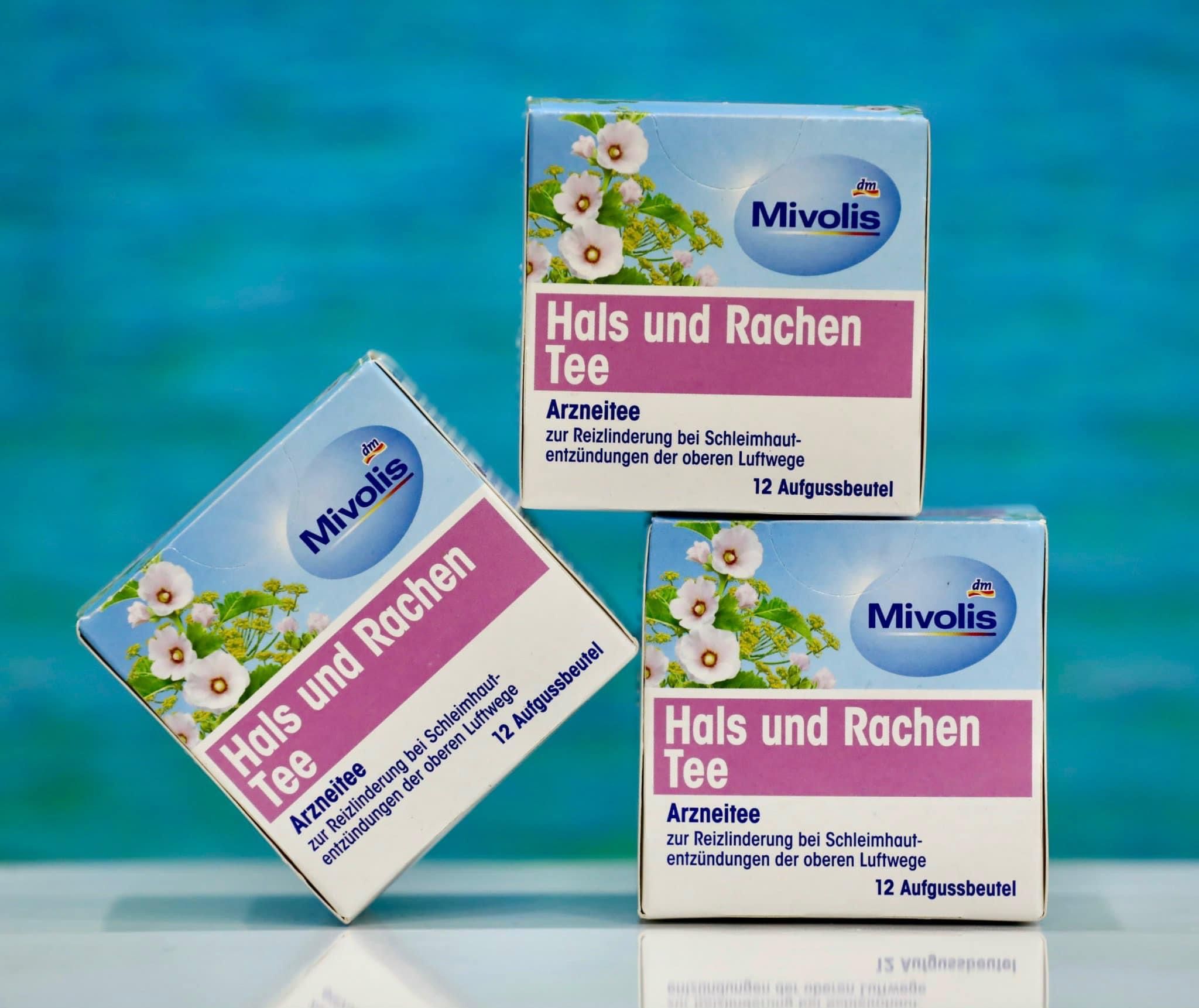 TRÀ THẢO MỘC GIÚP GIẢM ĐAU RÁT HỌNG HỔ TRỢ GIẢM HO CỦA HALS UND RACHEN TEE CỦA HÃNG MIVOLIS