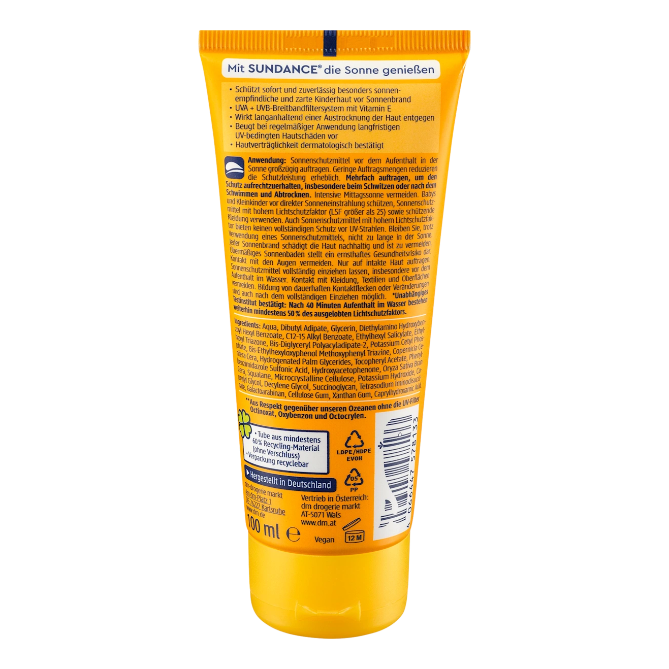 Kem chống nắng trẻ em 100ml tuýp
