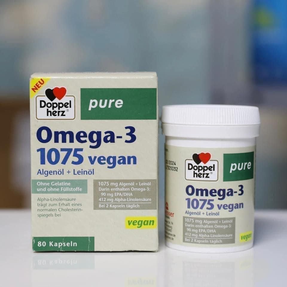 OMEGA-3 1075 Thuần chay VEGAN của hãng DOPPELHERZ