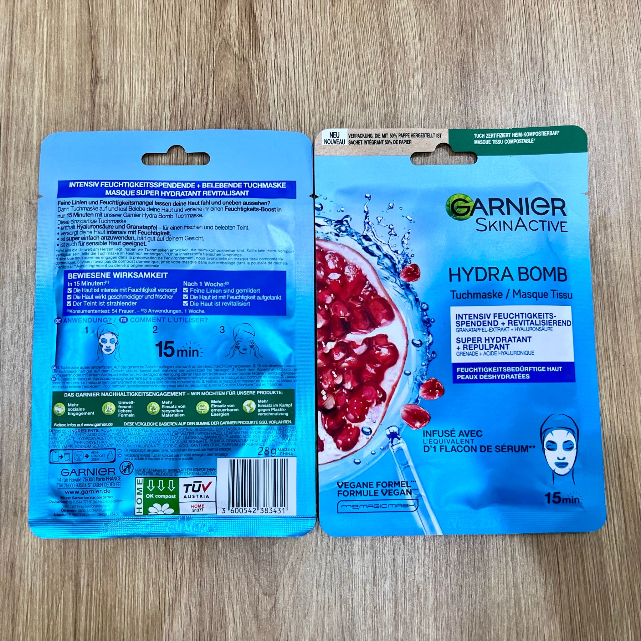 Mặt Nạ Dưỡng Da Garnier SkinActive Hydra Bomb Cấp Ẩm Cho Da Khô 1 Miếng