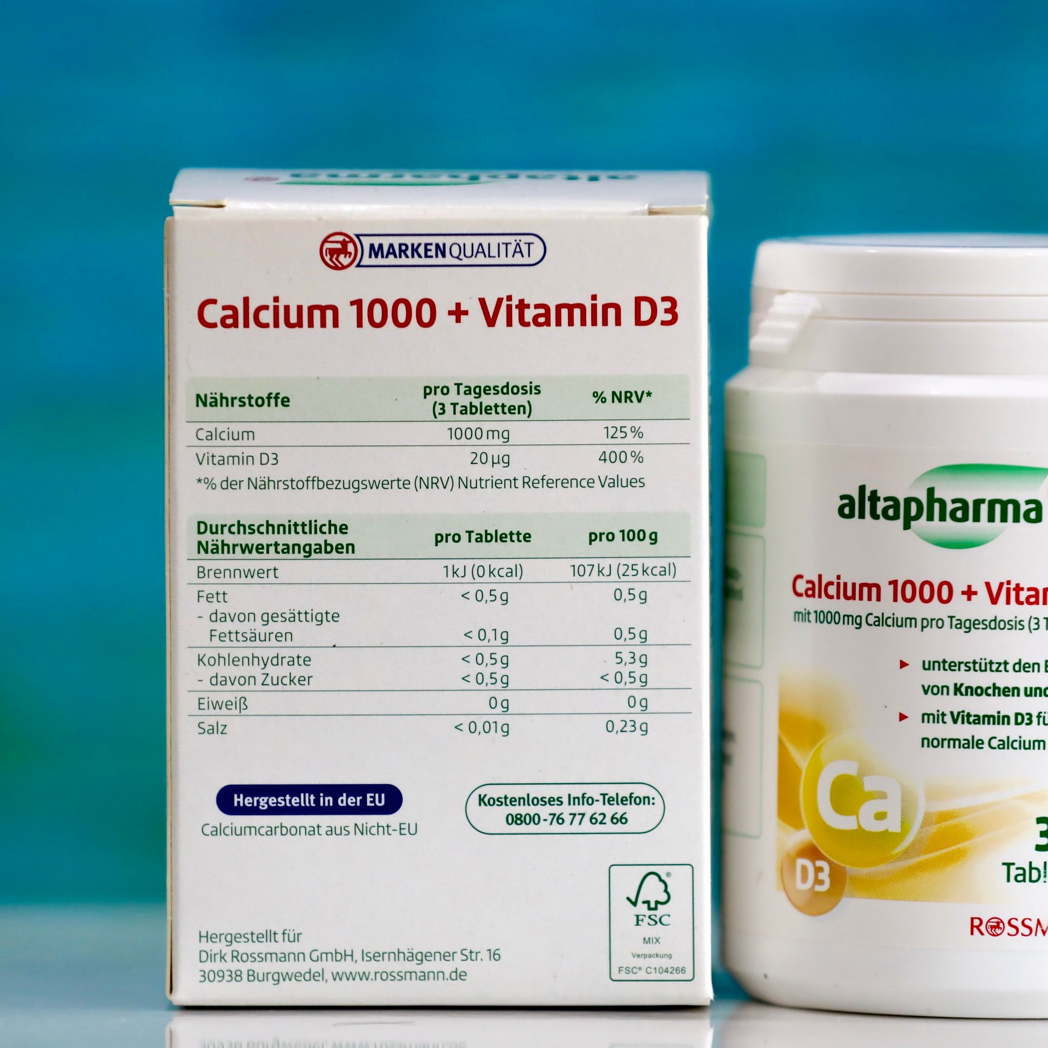 Viên uống bổ xung canxi và vitamin D3 của hãng Altapharma, hộp 300 viên