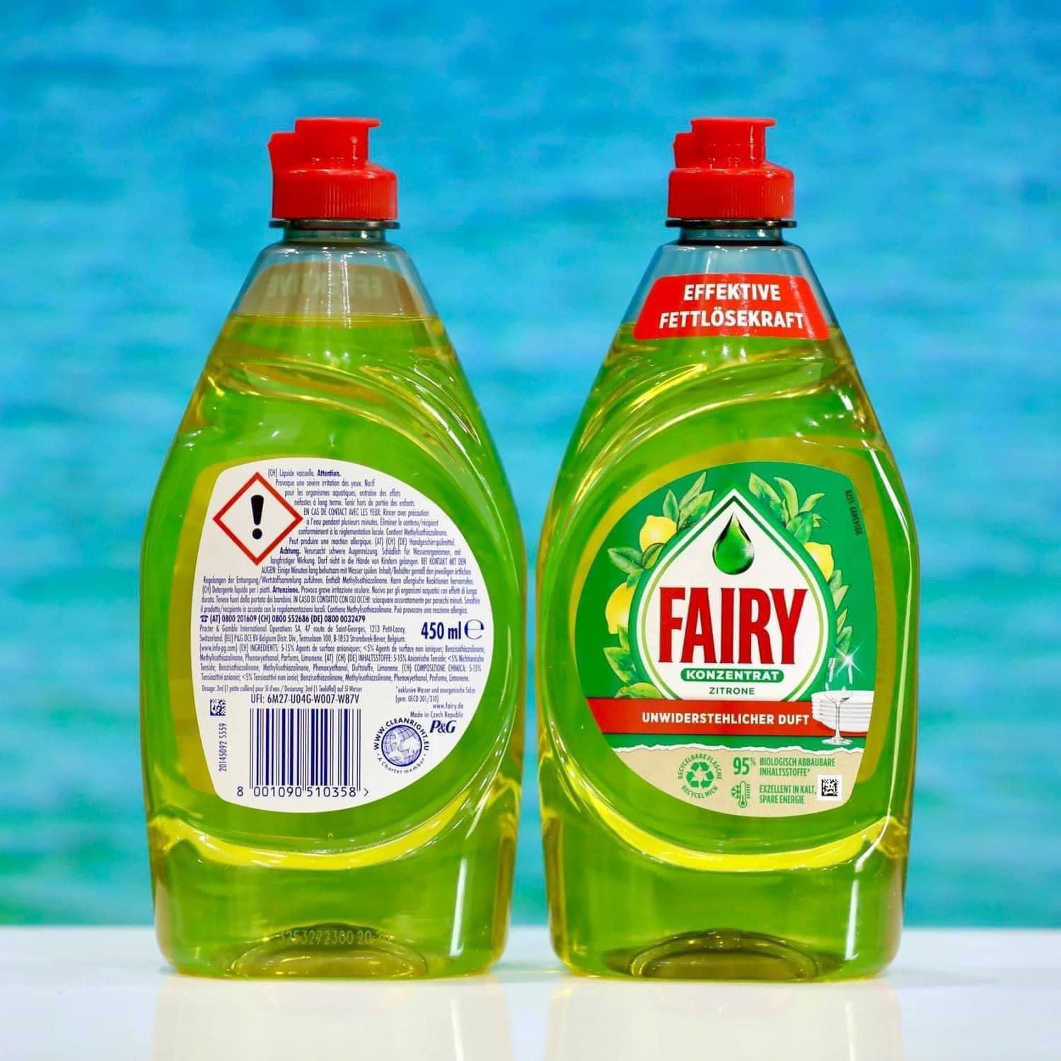 Nước rửa bát Fairy màu vàng 450ml