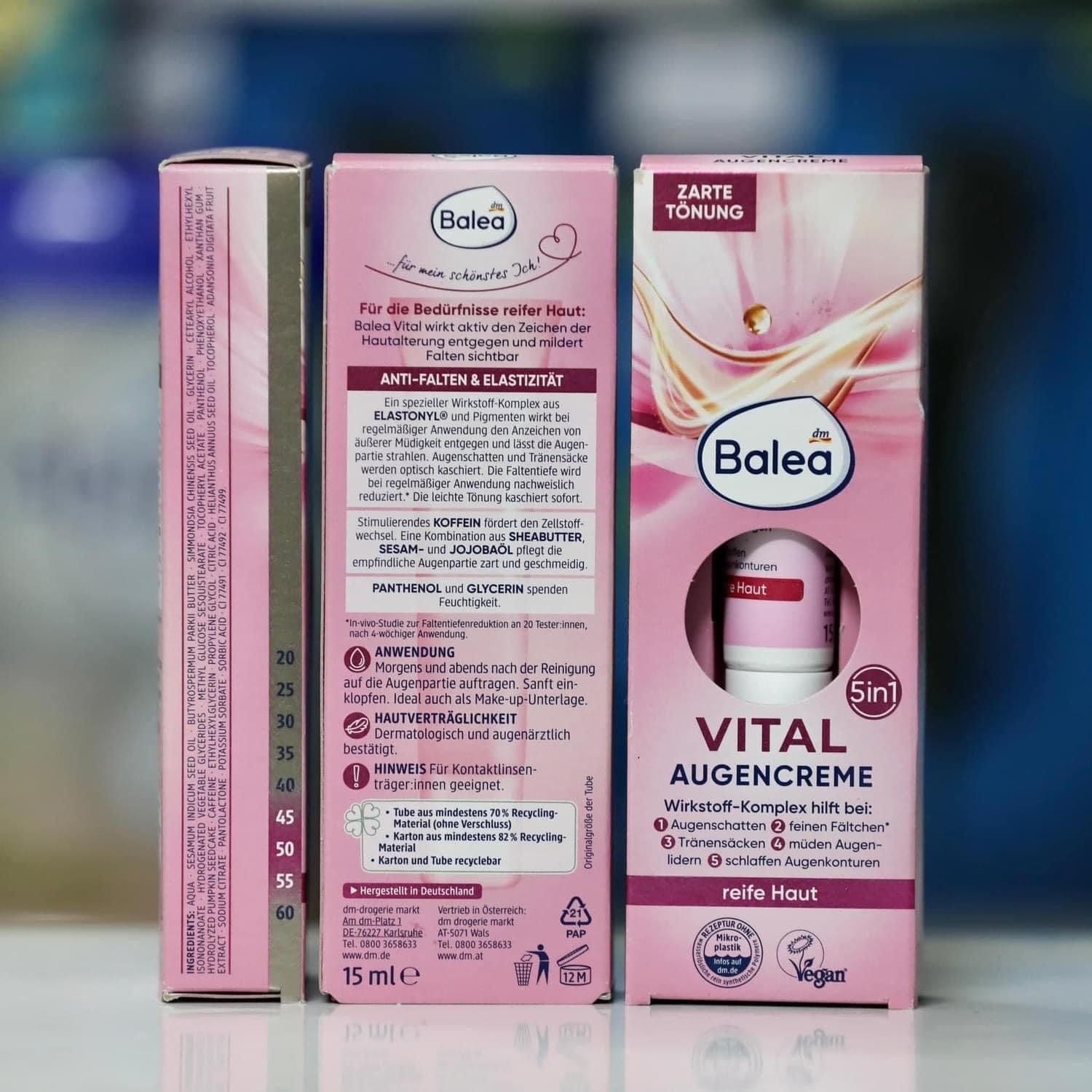 Kem dưỡng mắt Balea Vital 5 in 1