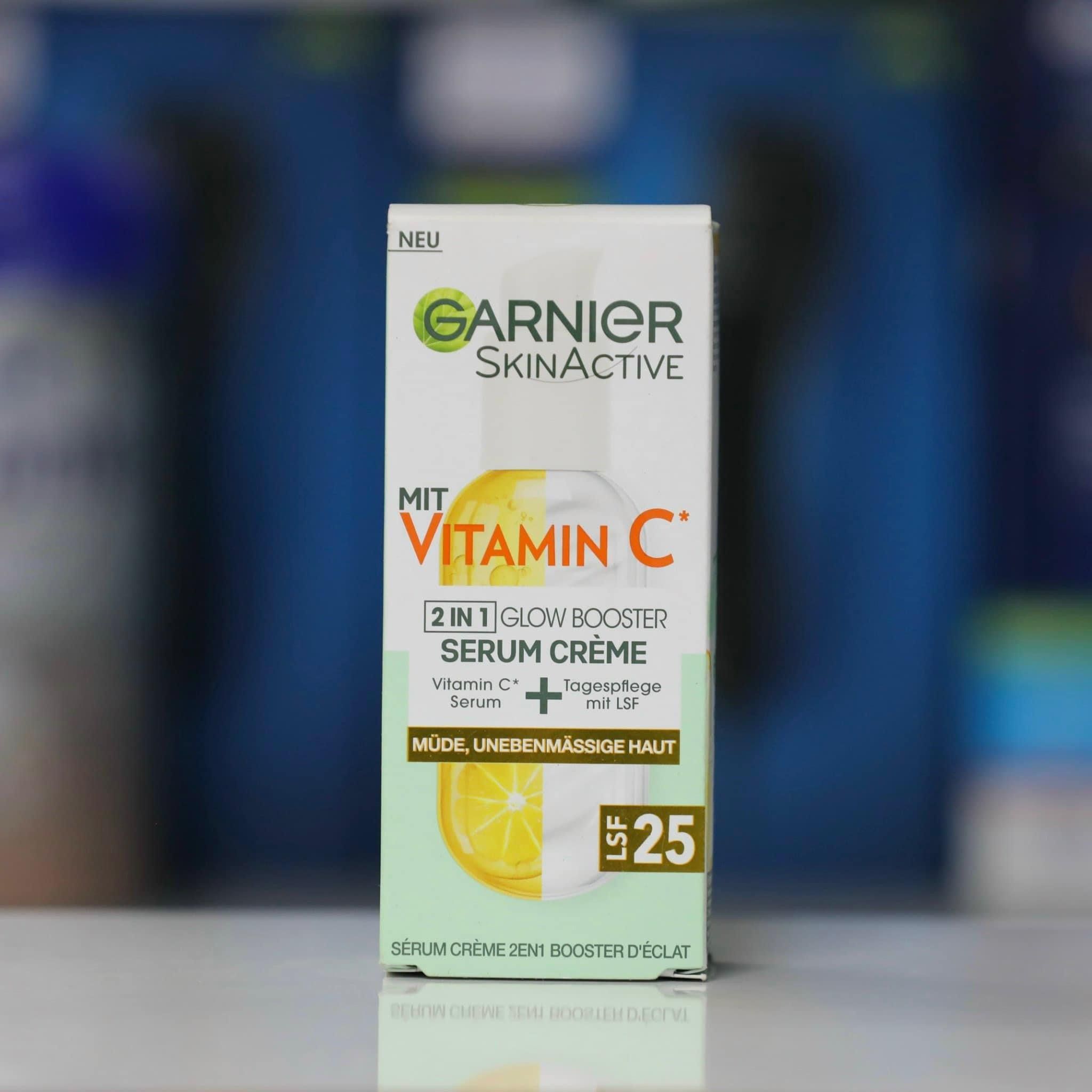 Serum + kem dưỡng da 2in1 vitamin C Garnier, 50ml