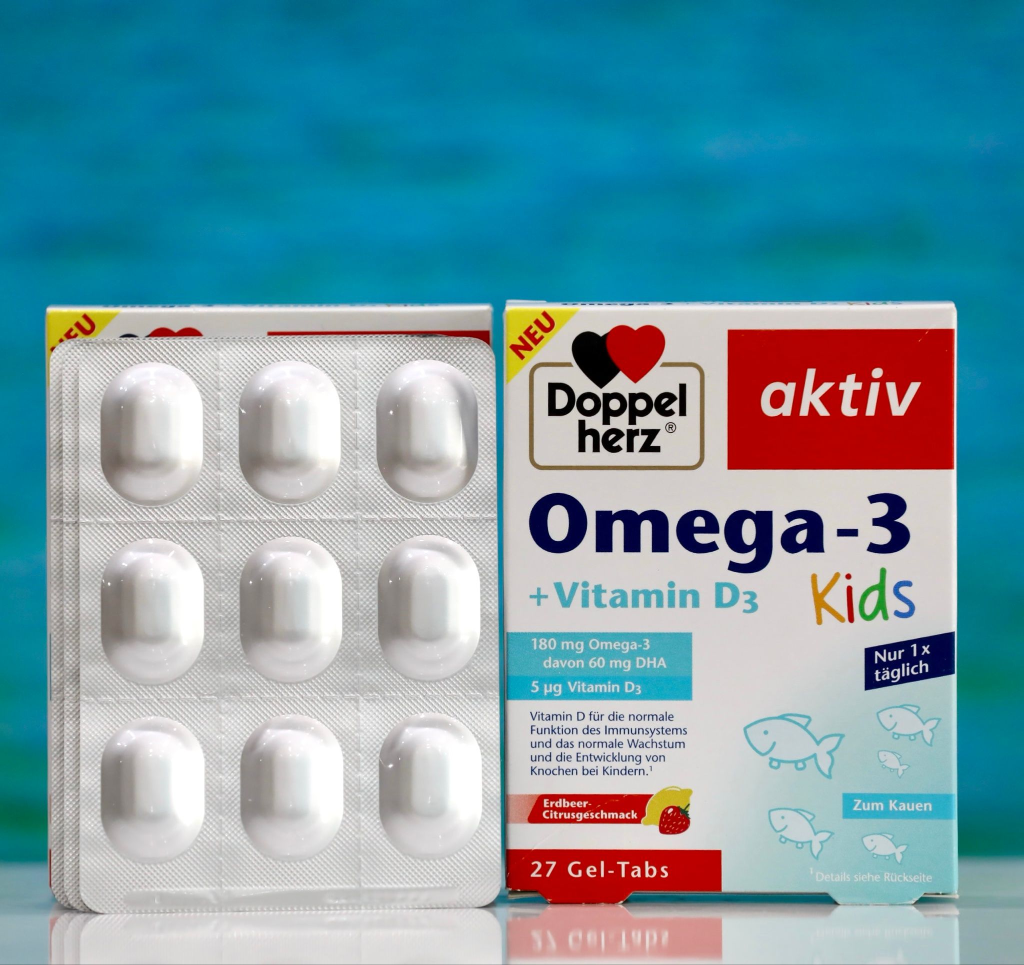 Omega3 trẻ em + Vitamin D3 hộp 27 viên