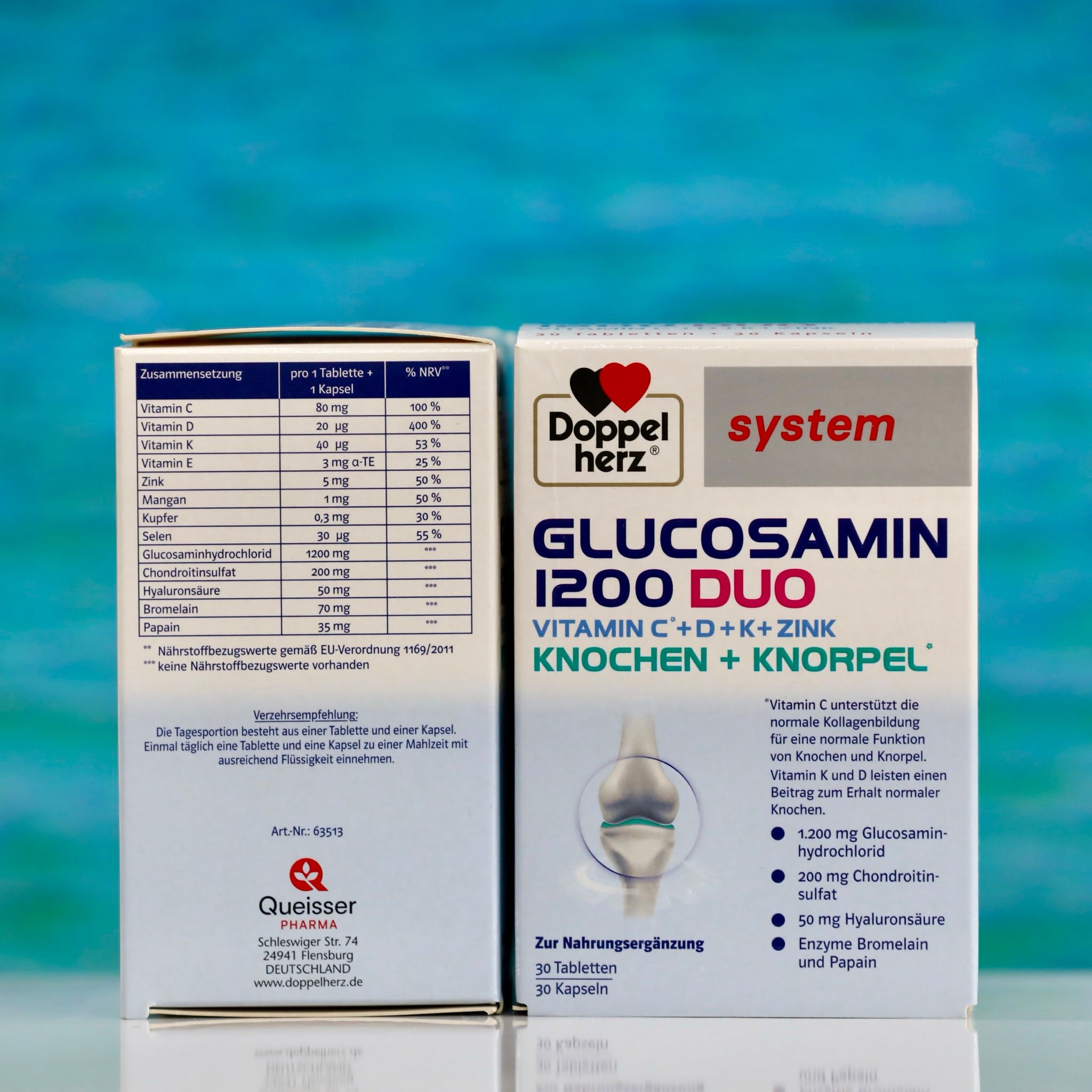 Viên Uống Doppelherz Glucosamin 1200 Duo – Hỗ Trợ Xương Khớp Khỏe Mạnh