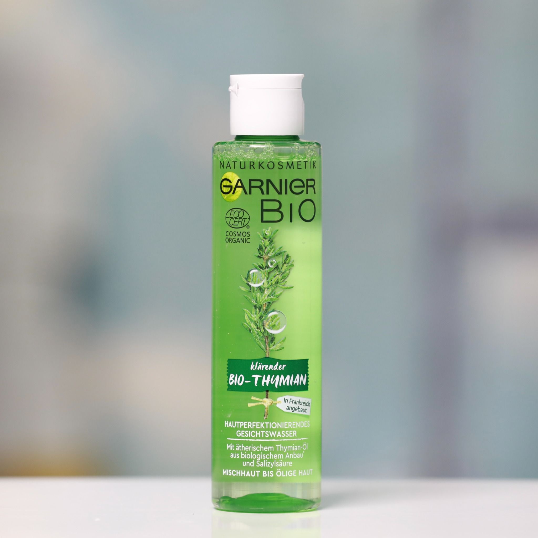 Nước hoa hồng hữu cơ Garnier Bio Thymian - kháng khuẩn ngăn ngừa mụn trứng cá, se khít lỗ chân lông, hạn chế dầu thừa, 150ml