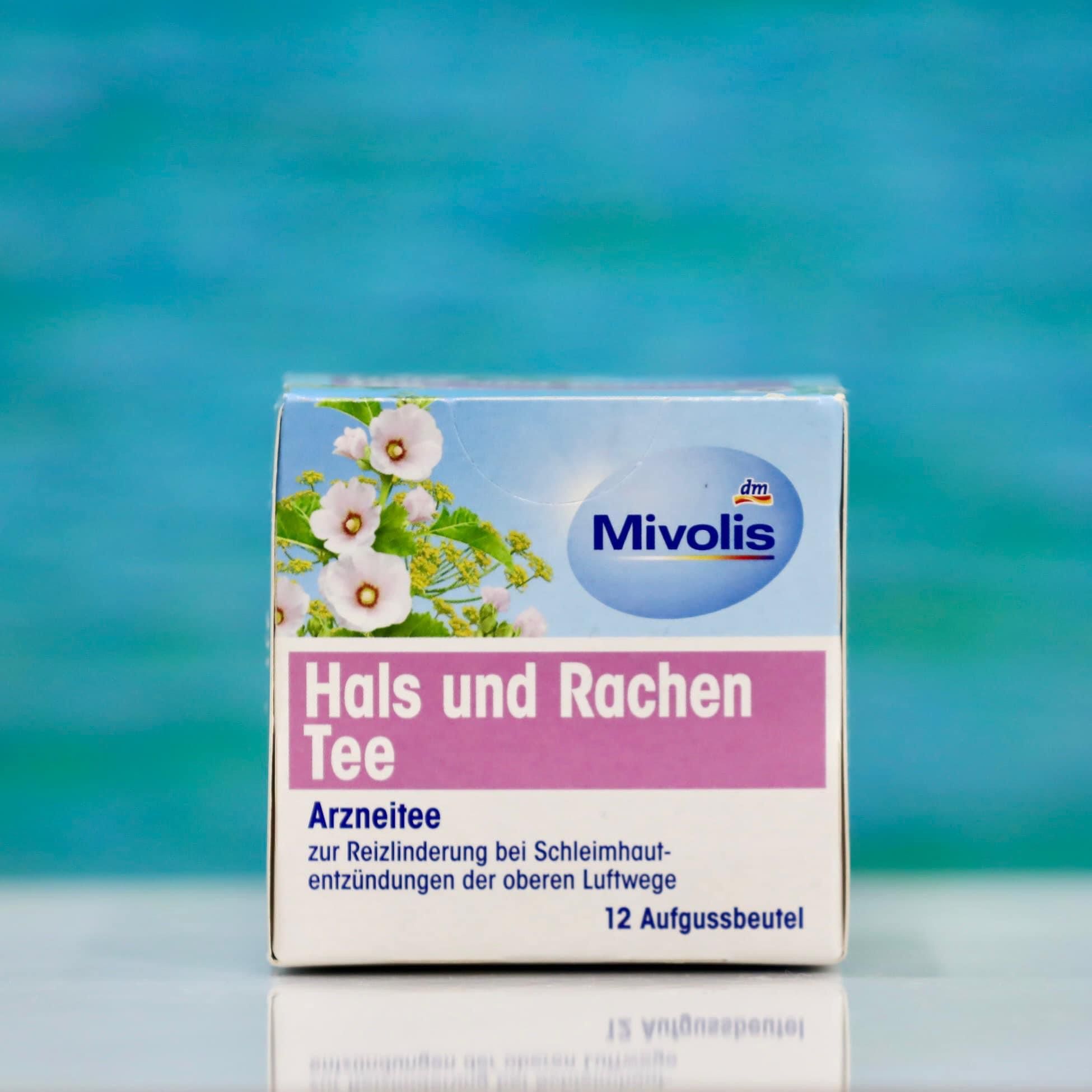 TRÀ THẢO MỘC GIÚP GIẢM ĐAU RÁT HỌNG HỔ TRỢ GIẢM HO CỦA HALS UND RACHEN TEE CỦA HÃNG MIVOLIS