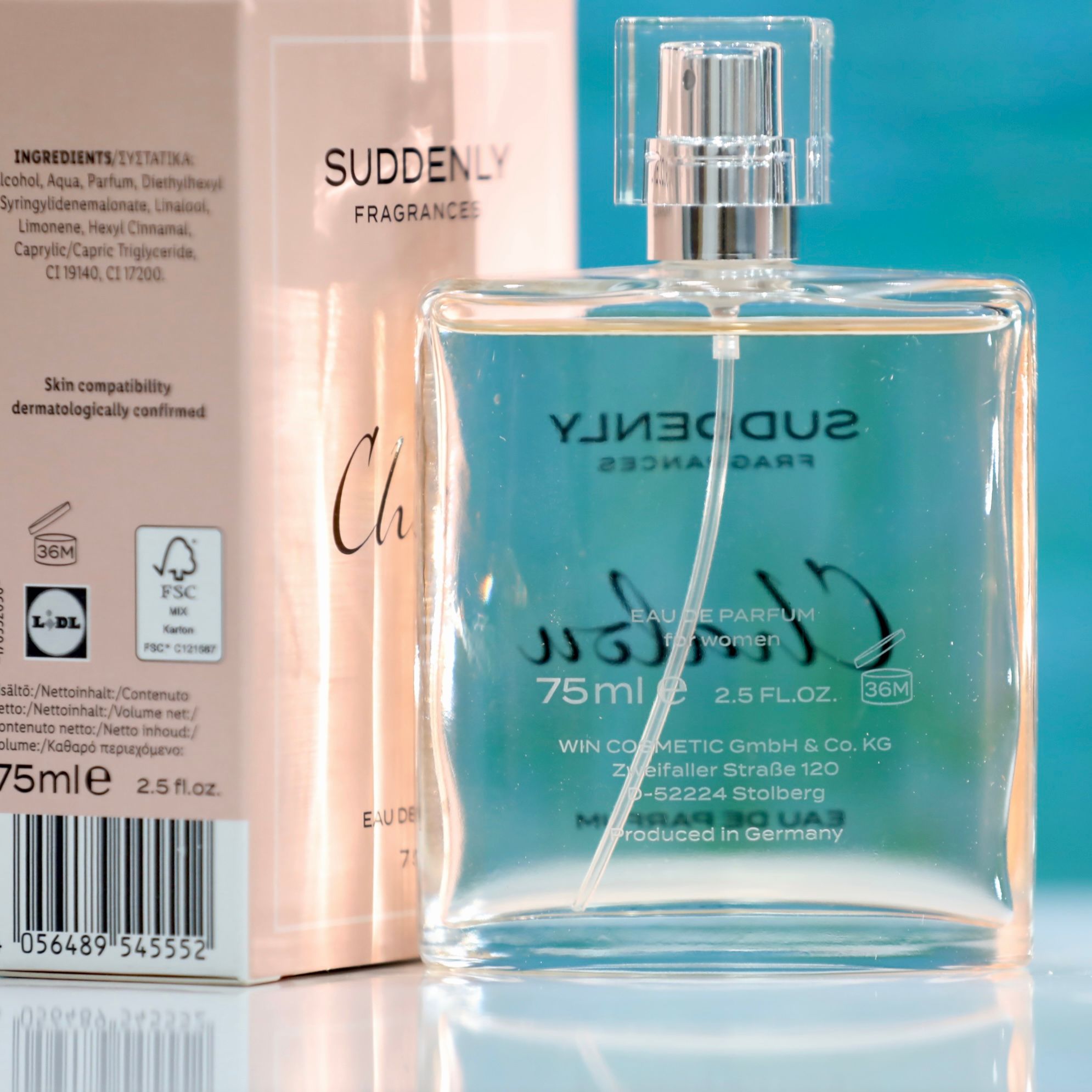 Nước hoa Chalou Suddenly 75ml, Made in Germany
