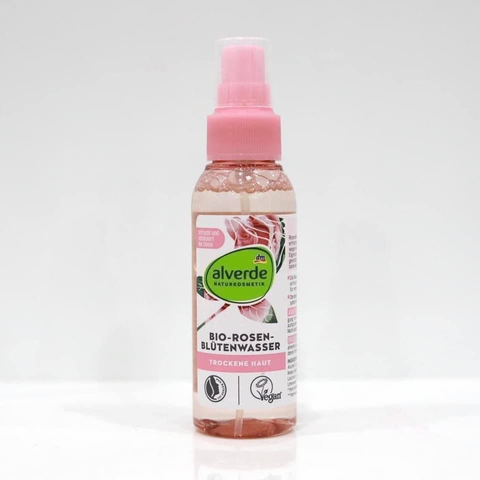 Xịt nước hoa hồng alverde, 100ml
