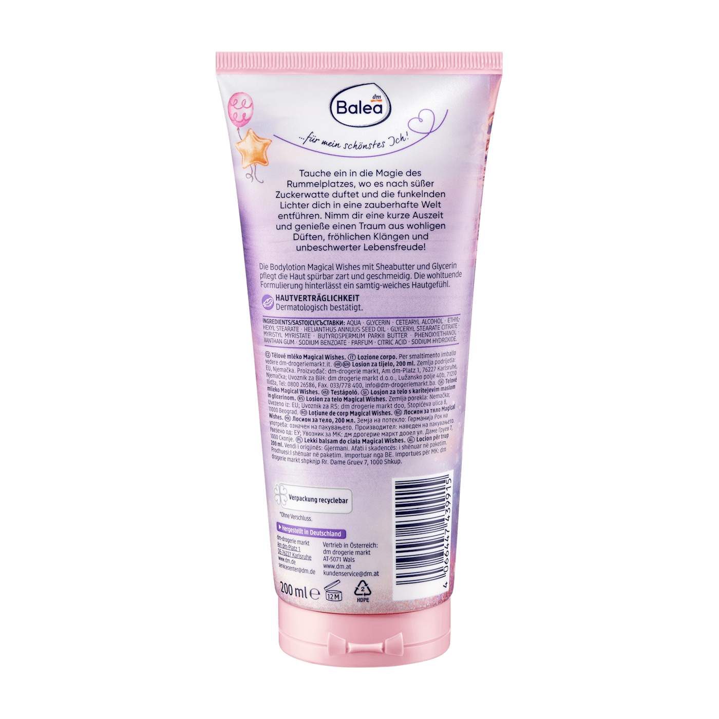 Sữa dưỡng thể Balea Bodylotion Magical Wishes 200ml