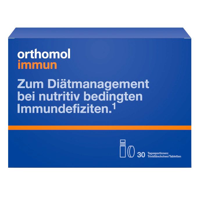Thuốc Tăng Cường Hệ Miễn Dịch ORTHOMOL IMMUN ĐỨC, tăng cường đề kháng, hộp 30 lọ, mỗi lọ gồm 20ml dung dịch và 2 viên uống!