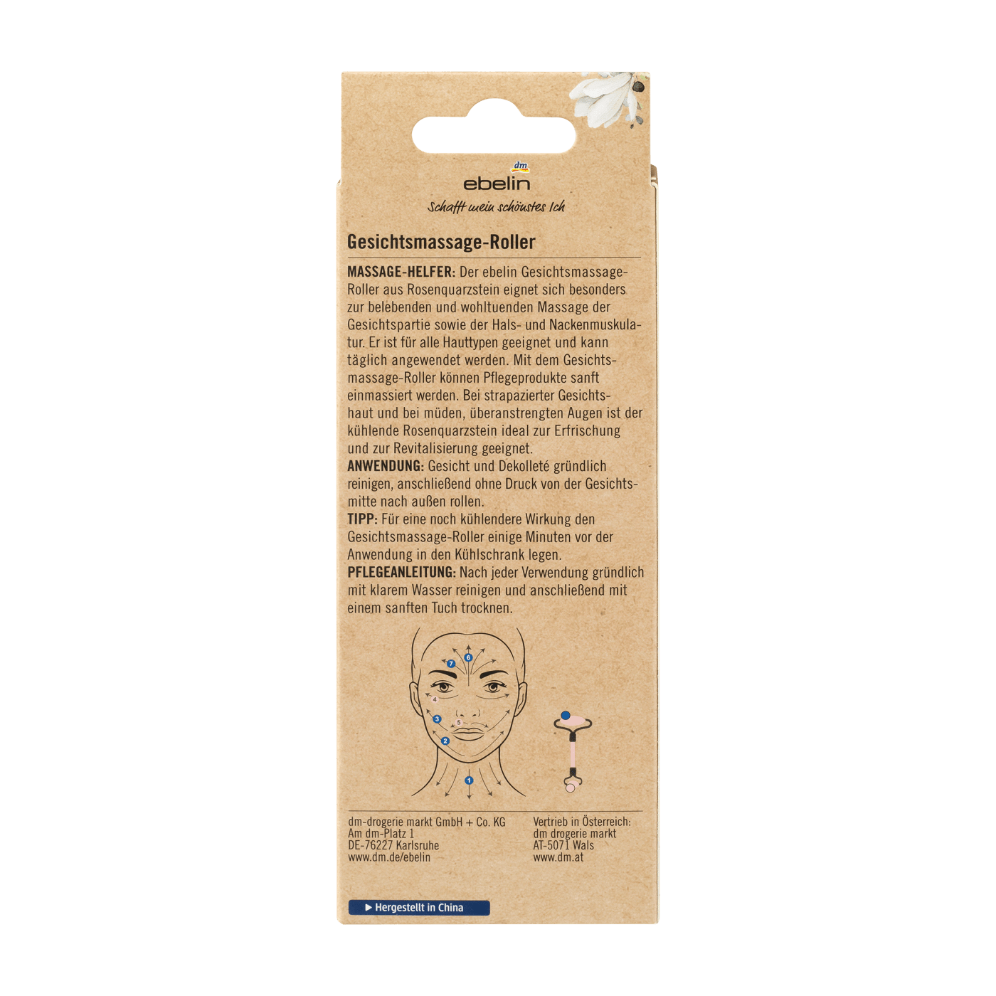 Cây lăn massage thạch anh Ebelin 2 đầu của Đức.