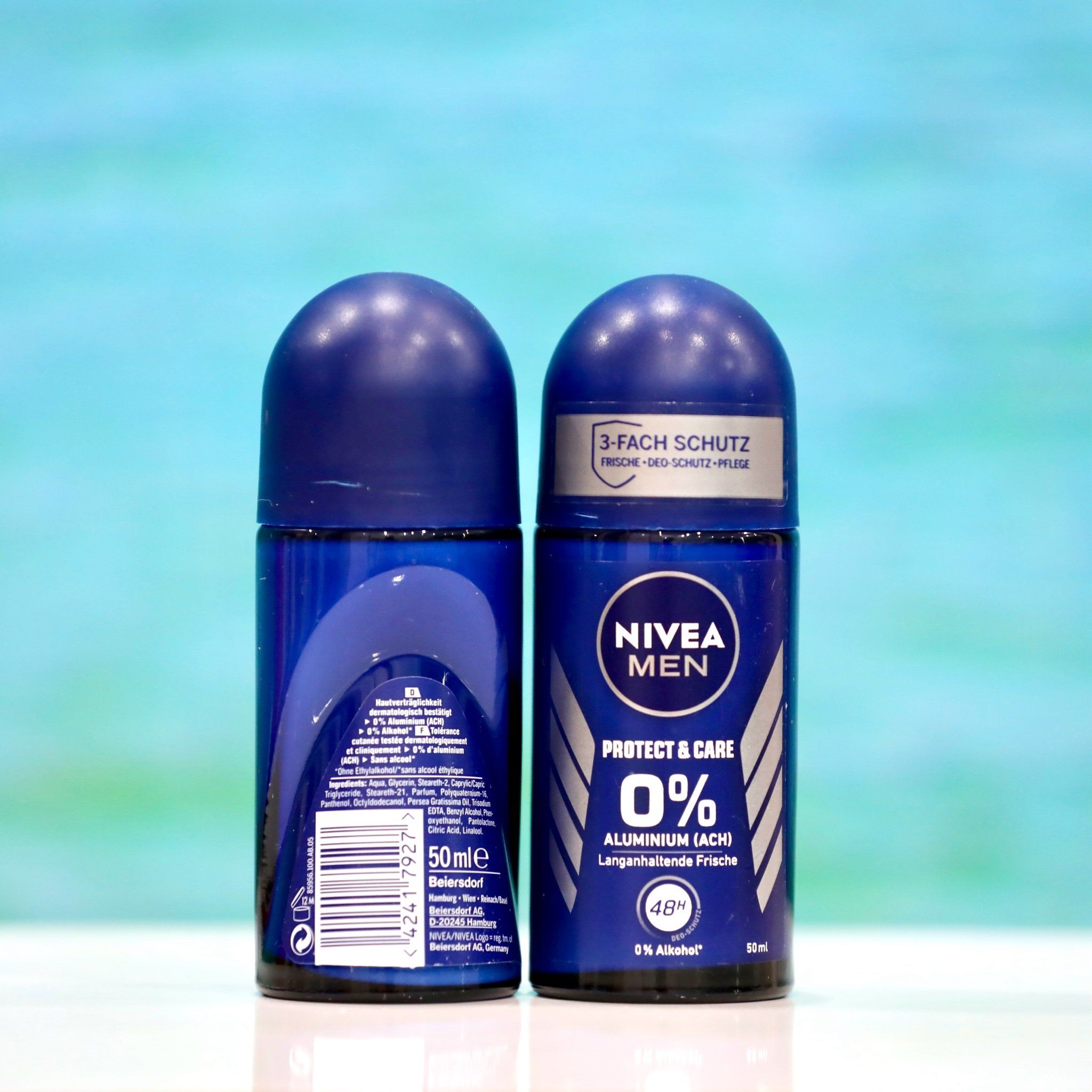 Lăn nách khử mùi Nivea Men Protect&Care 48h với 0% Aluminium - Dành cho Nam