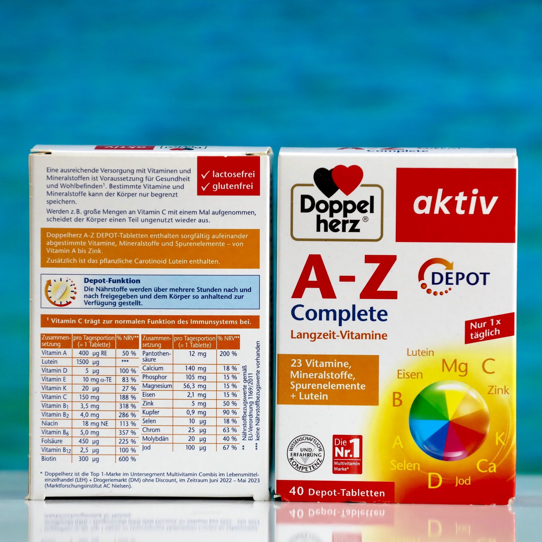 Vitamin tổng hợp Doppelherz Aktiv A-Z Depot, hộp 40 viên