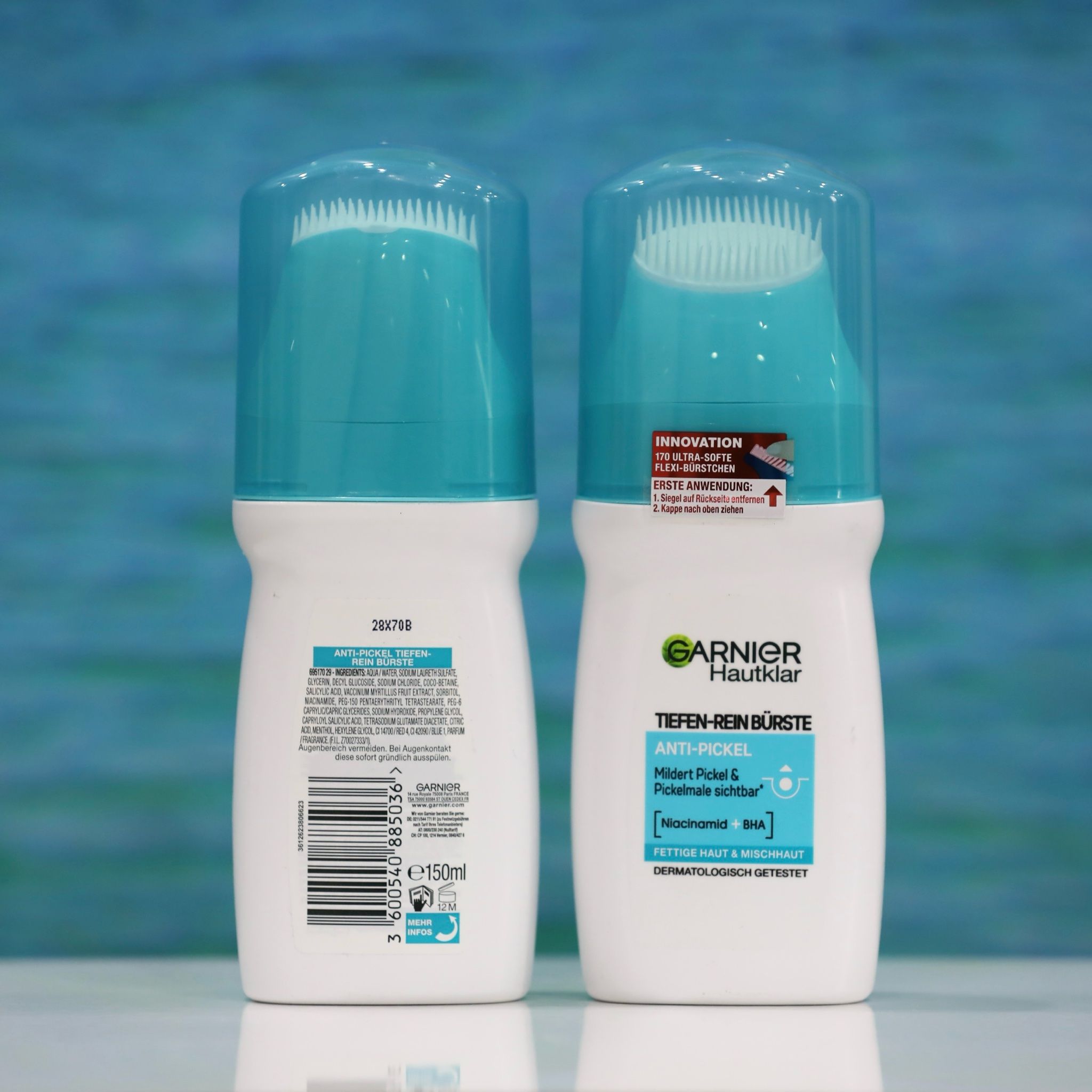 Sữa rửa mặt Garnier kèm đầu bàn chải Massage tiện dụng, 150ml