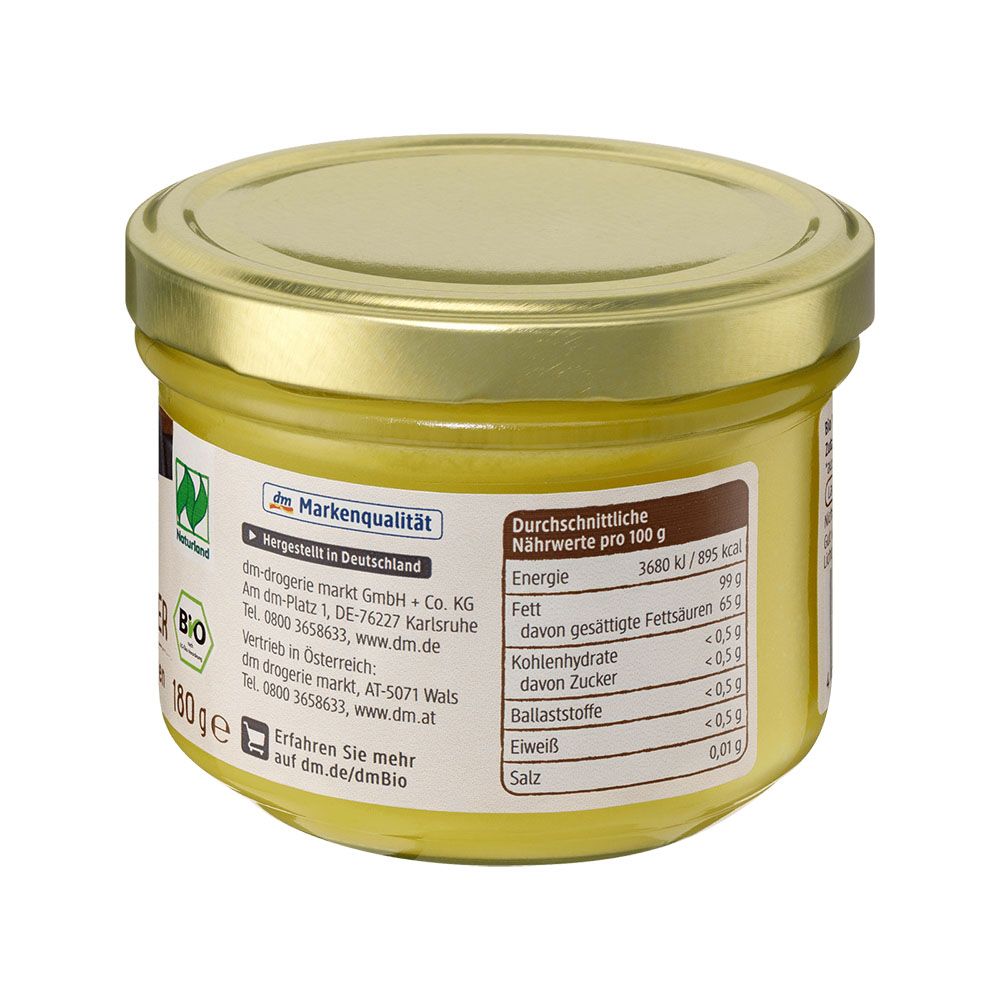 Bơ GHEE Hữu Cơ BIO Nội Địa Đức, hũ 180g