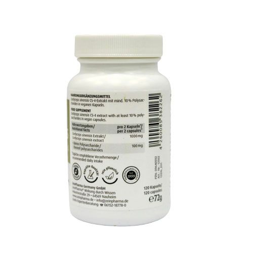 Đông Trùng Hạ Thảo Cordyceps Cs-4 của Đức - Hãng Zein Pharma - Made in Germany