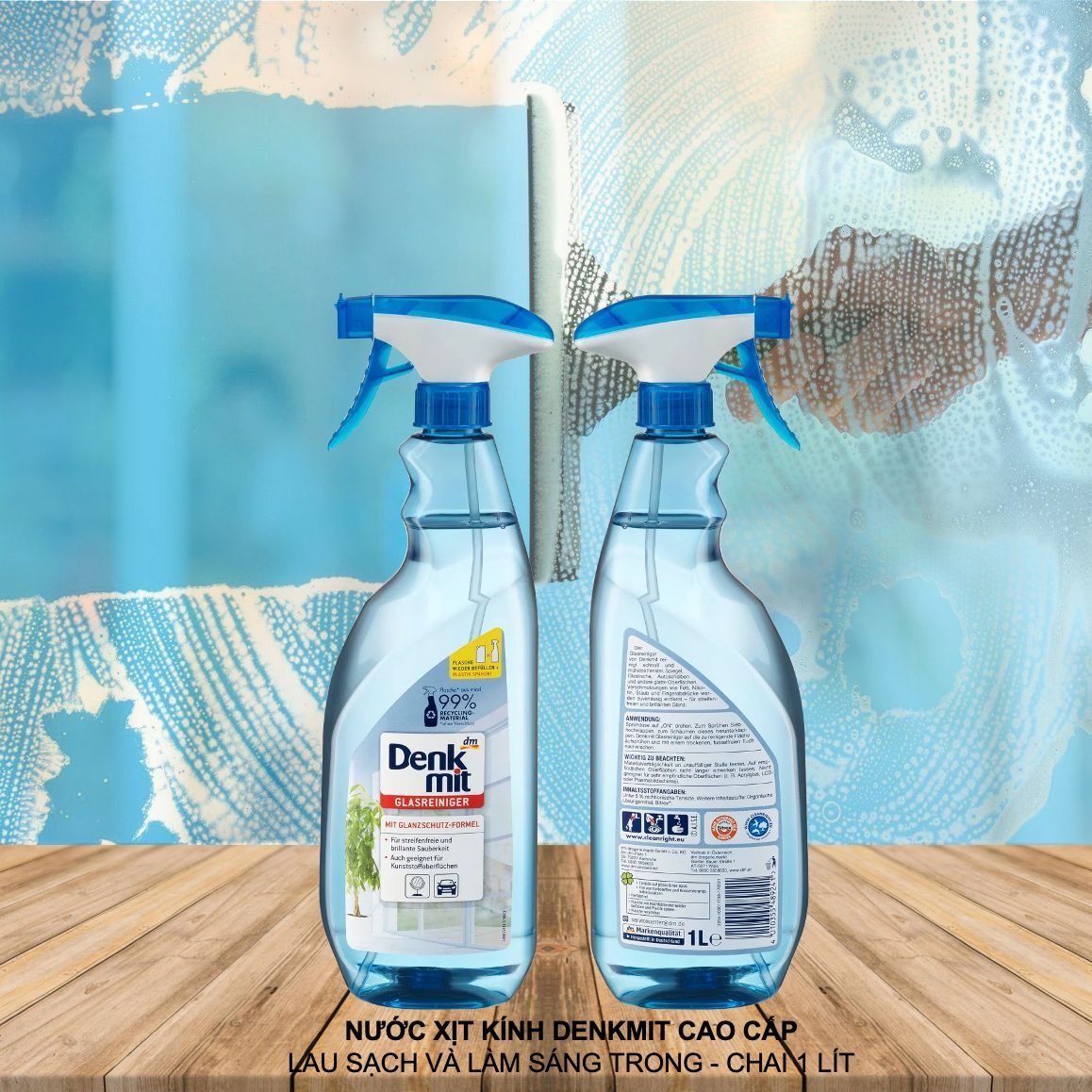 Dung Dịch Vệ Sinh Kính Denkmit Glasreiniger – Công Thức Sáng Bóng, Hiệu Quả Cao