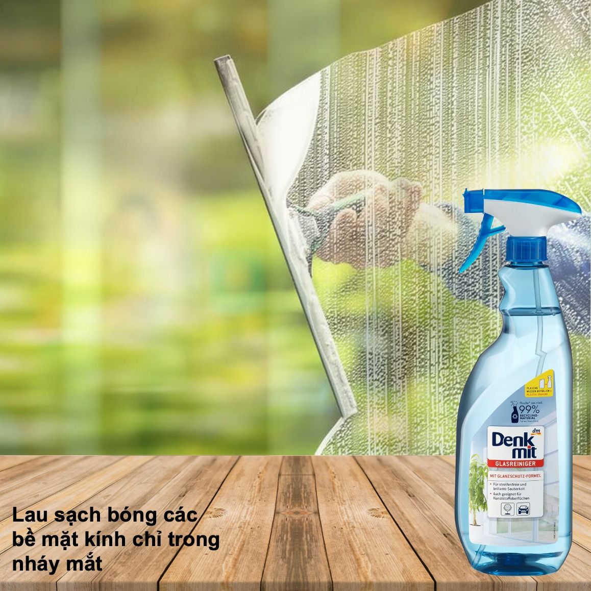 Dung Dịch Vệ Sinh Kính Denkmit Glasreiniger – Công Thức Sáng Bóng, Hiệu Quả Cao