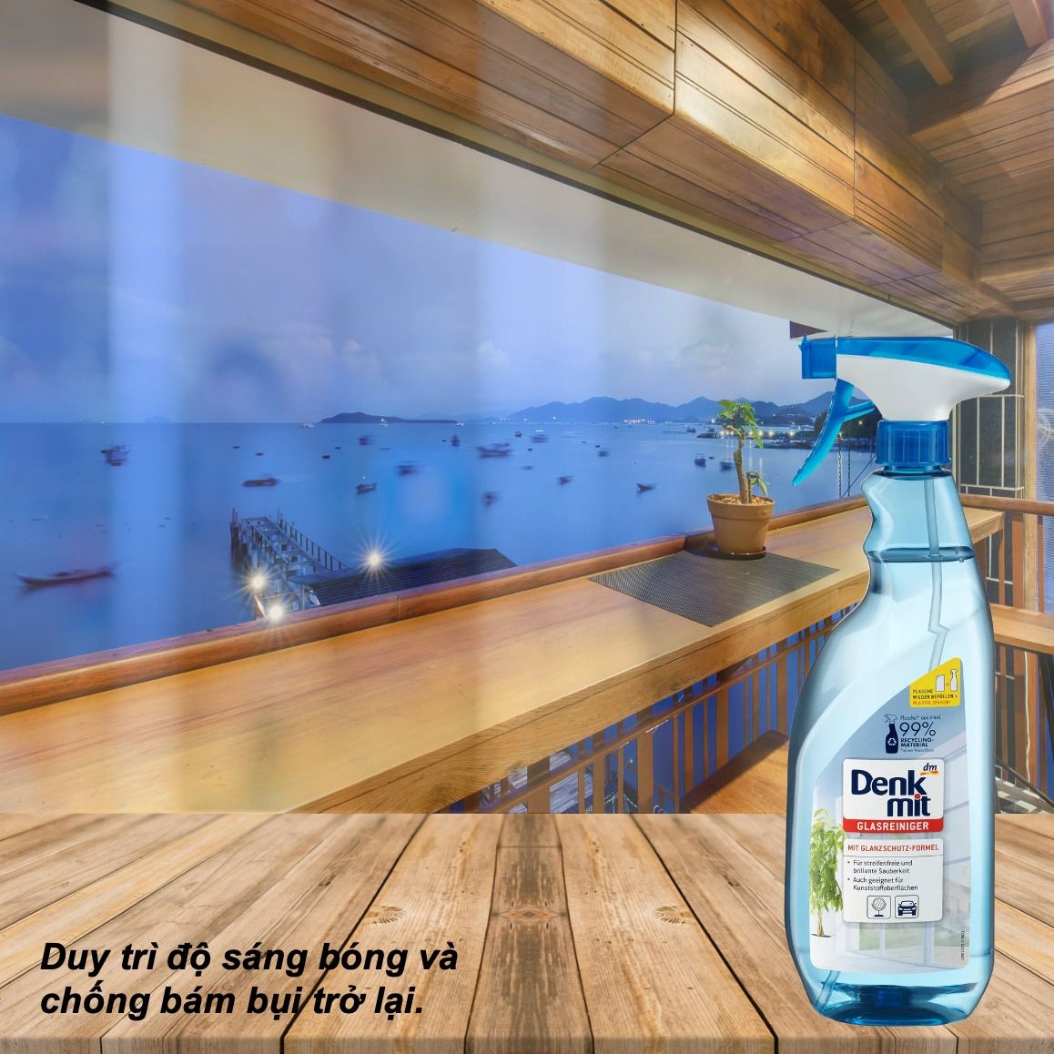 Dung Dịch Vệ Sinh Kính Denkmit Glasreiniger – Công Thức Sáng Bóng, Hiệu Quả Cao